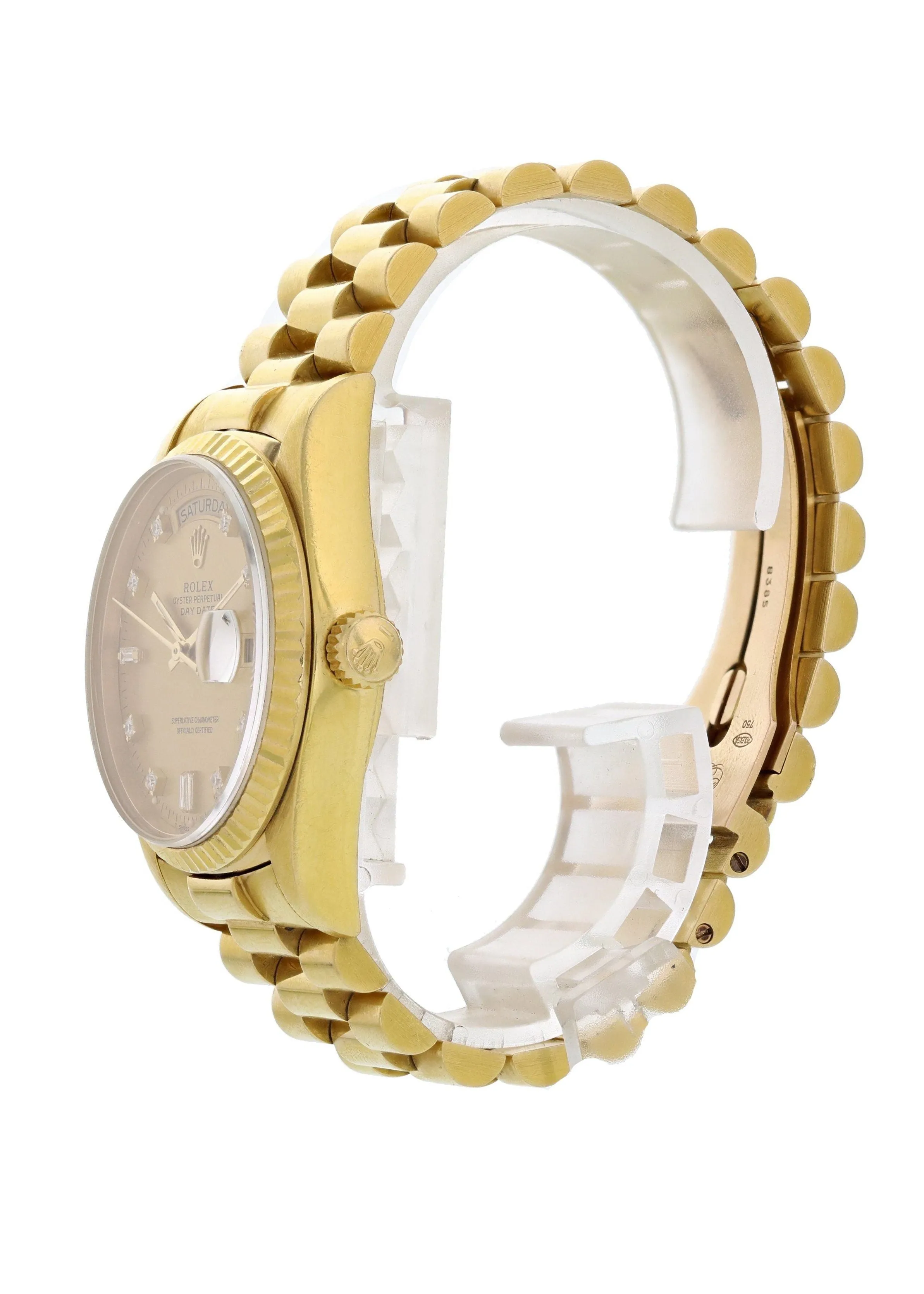 Rolex Day-Date President Diamond Dial 18038 Mens Watch