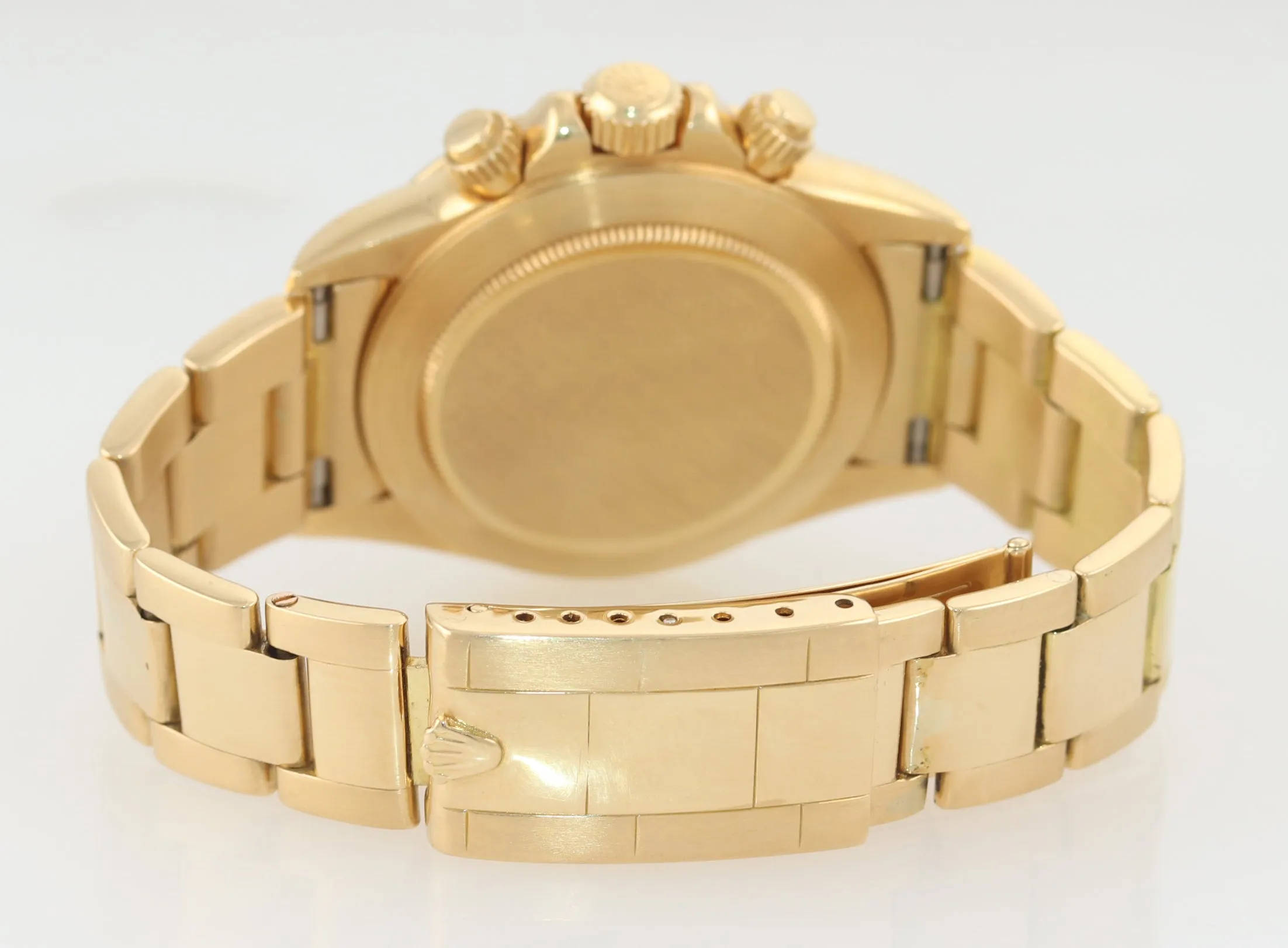 Rolex Daytona 16528 Zenith 40mm 18k Yellow Gold White Dial Chrono Watch
