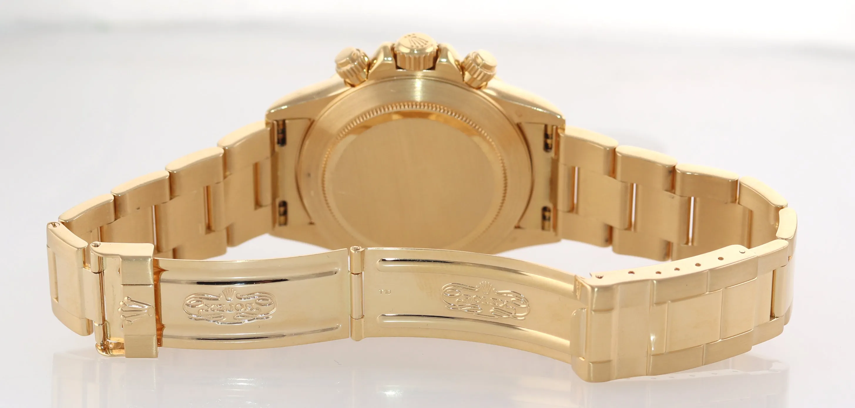 Rolex Daytona 16528 Zenith Black Inverted 6 Yellow Gold W Serial Watch Box