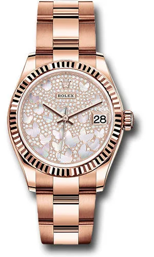 Rolex Everose Gold Datejust 31 Watch 278275 pmopbo