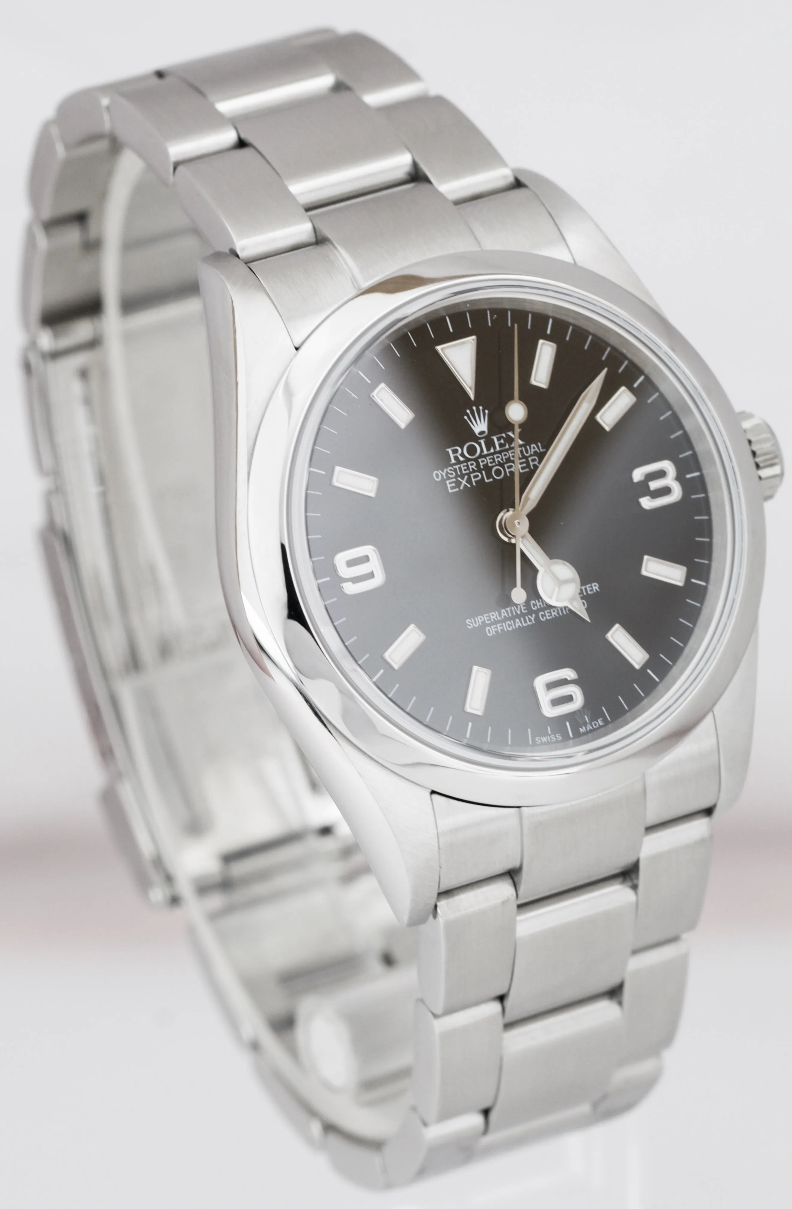 Rolex Explorer I Black Automatic Stainless Steel Oyster 114270 36mm Watch BOX