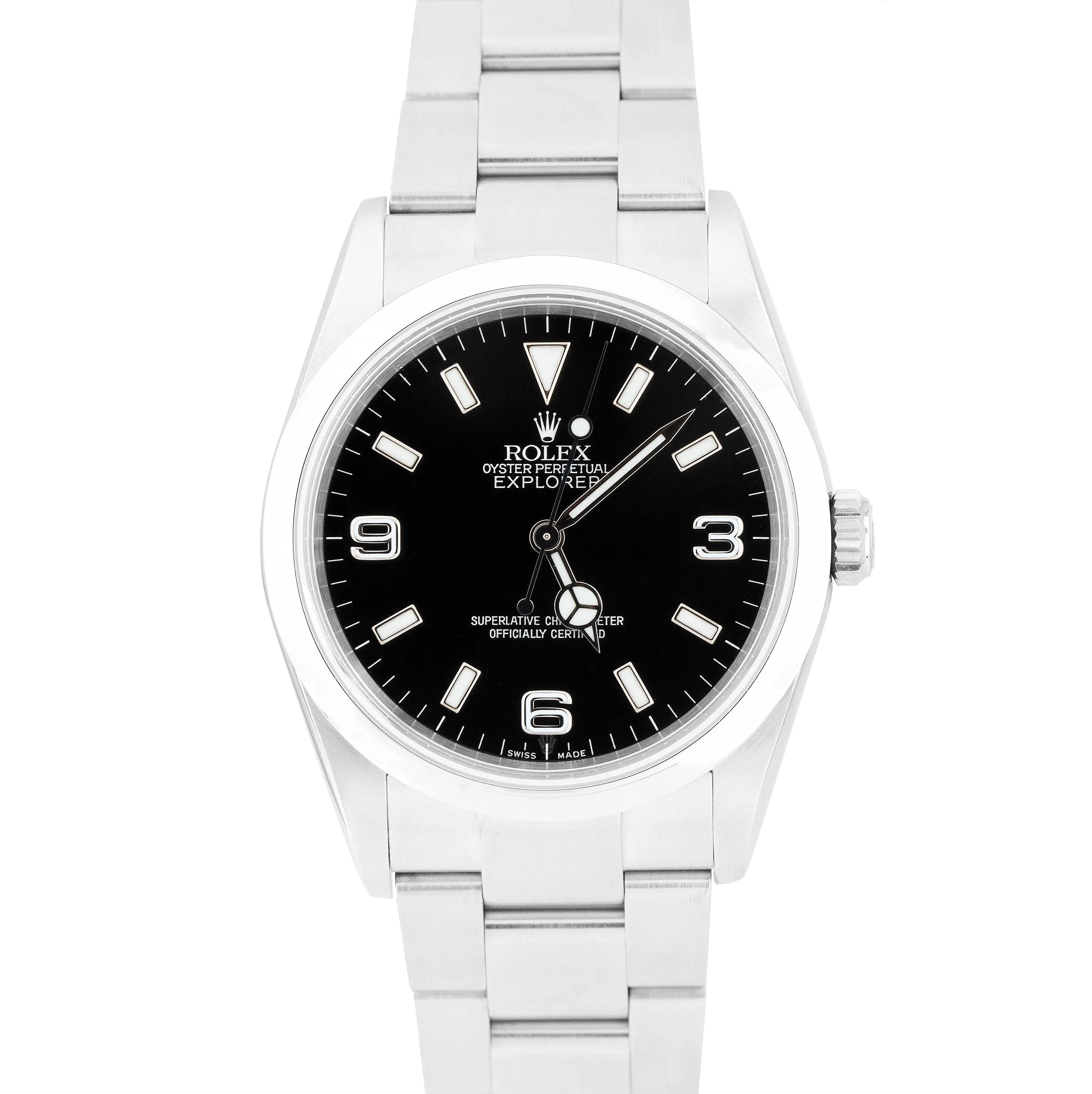 Rolex Explorer I Black Automatic Stainless Steel Oyster 114270 36mm Watch BOX