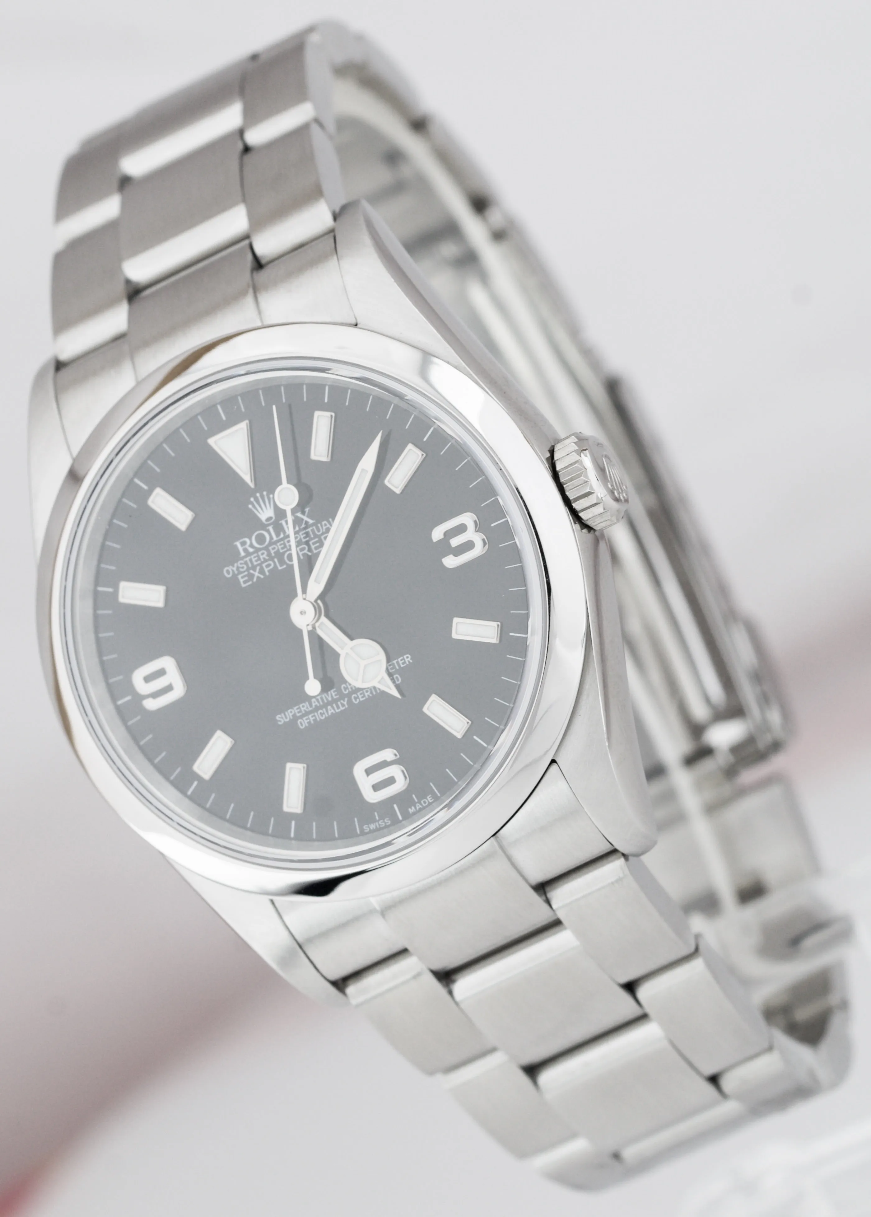 Rolex Explorer I Black Automatic Stainless Steel Oyster 114270 36mm Watch BOX