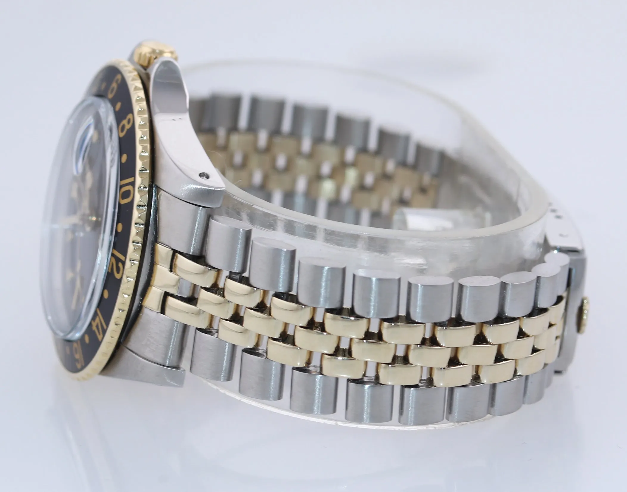 Rolex GMT-Master 1675 Jubilee Two-Tone Nipple Steel Gold Black Dial Watch Box