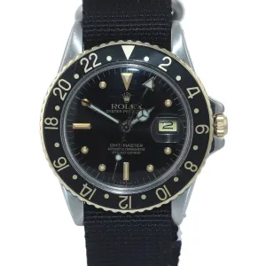 Rolex GMT-Master 16753 Jubilee Two-Tone Nipple 18k Gold Steel Nato 40mm Watch