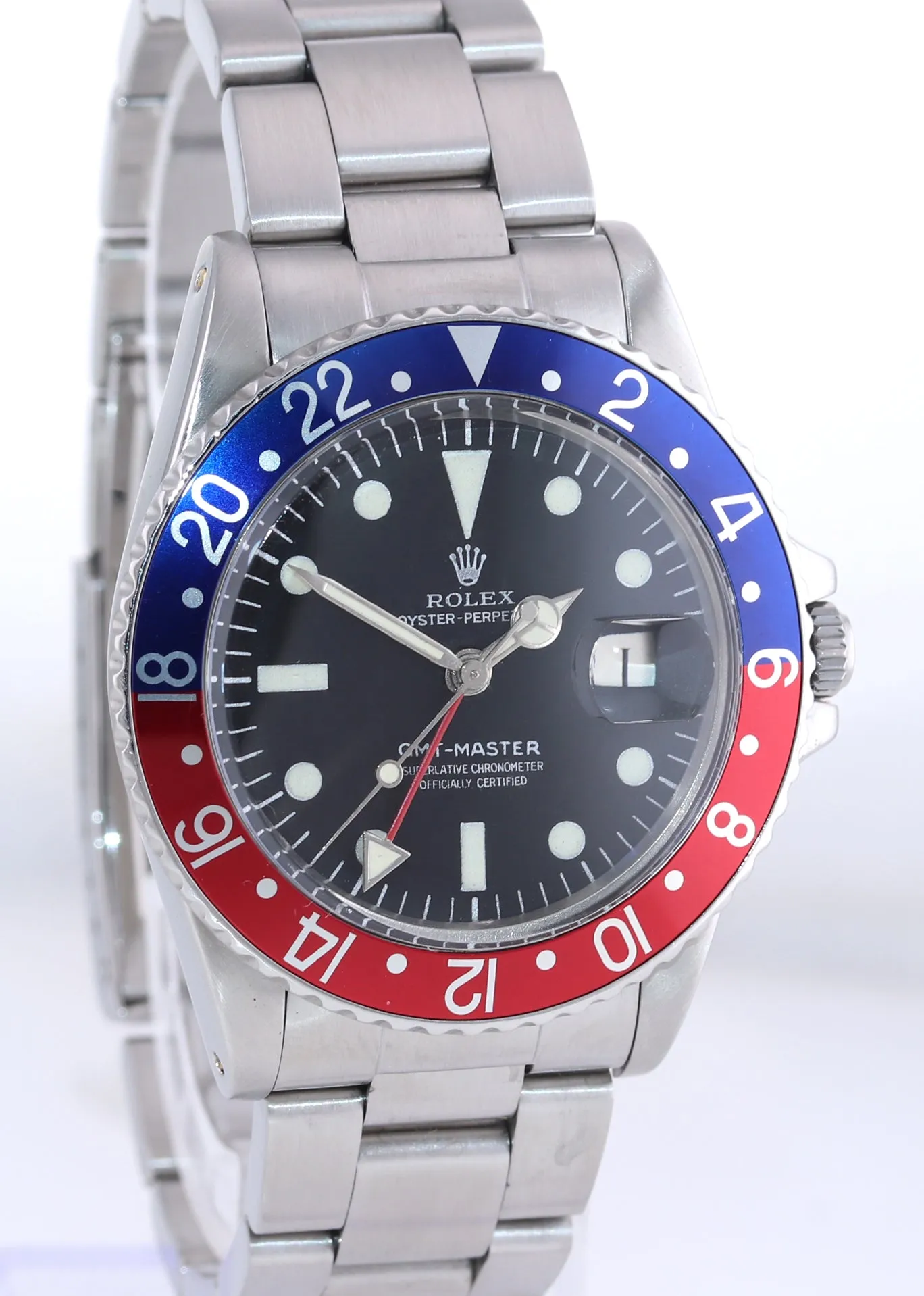 Rolex GMT-Master Pepsi Blue Red Steel Matte Oyster 16750 40mm Watch Box
