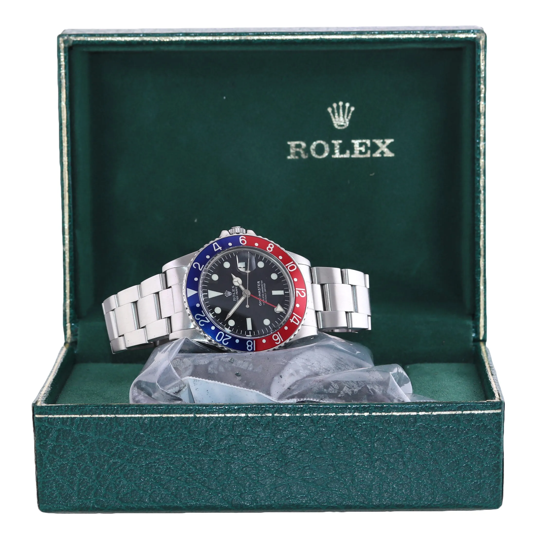 Rolex GMT-Master Pepsi Blue Red Steel Matte Oyster 16750 40mm Watch Box