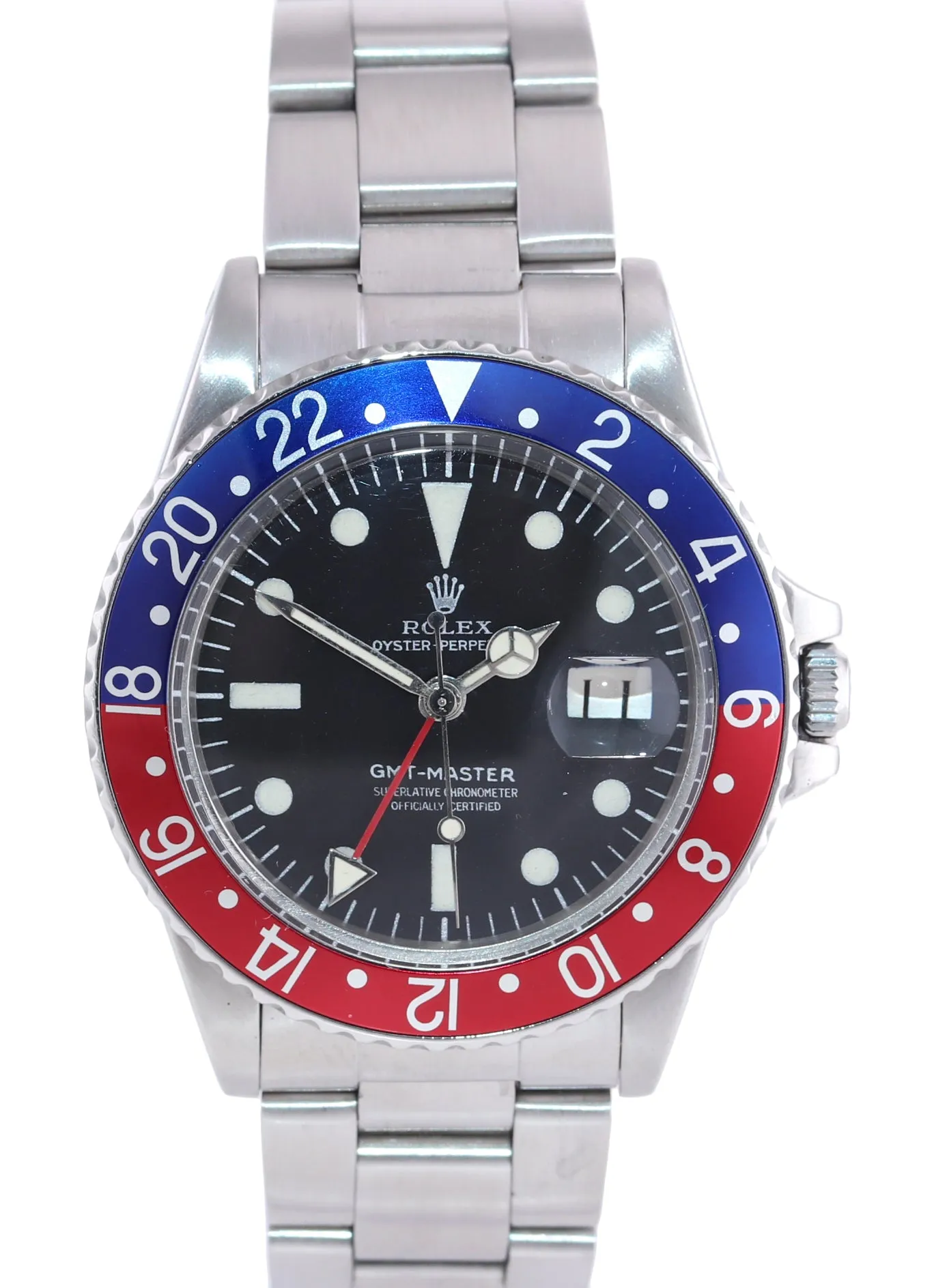 Rolex GMT-Master Pepsi Blue Red Steel Matte Oyster 16750 40mm Watch Box