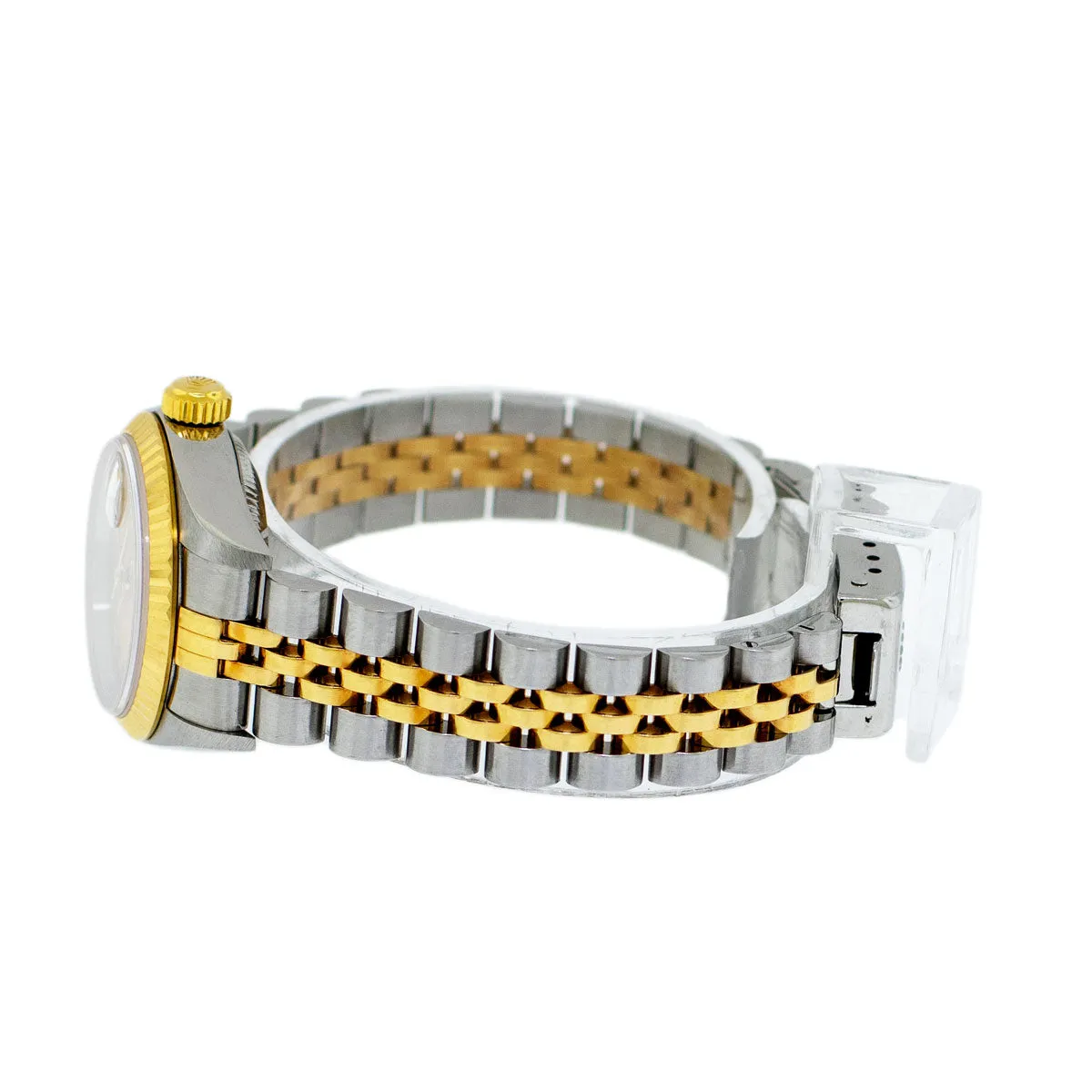 Rolex Lady-Datejust 26mm Yellow Gold & Steel Champagne Arabic Dial, Fluted Bezel 79173