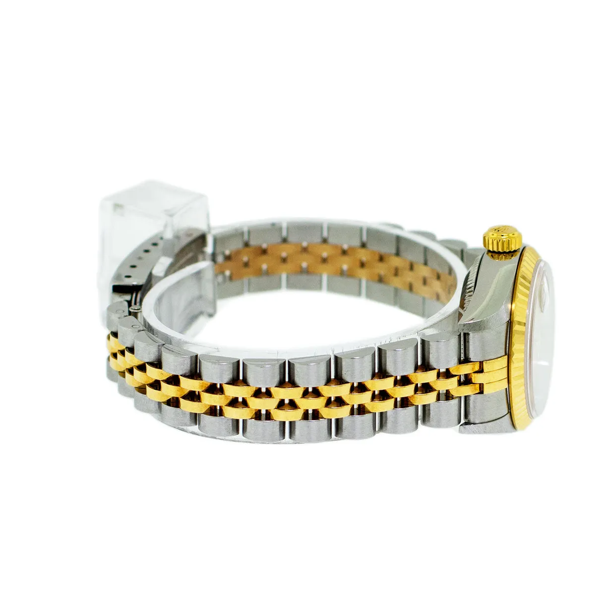 Rolex Lady-Datejust 26mm Yellow Gold & Steel Champagne Arabic Dial, Fluted Bezel 79173