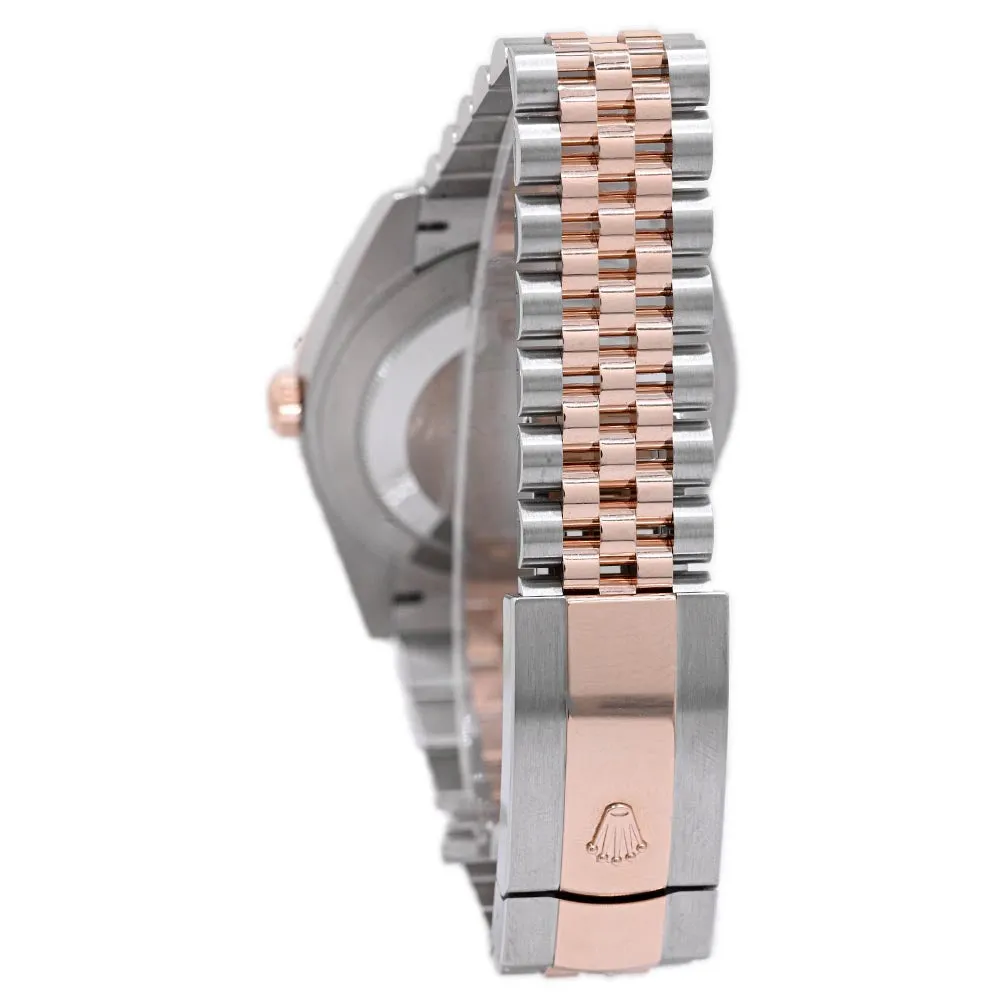Rolex Men's Datejust Two Tone Rose Gold and Stainless Steel 41mm Chocolate Diamond Dial Watch Reference #: 126331