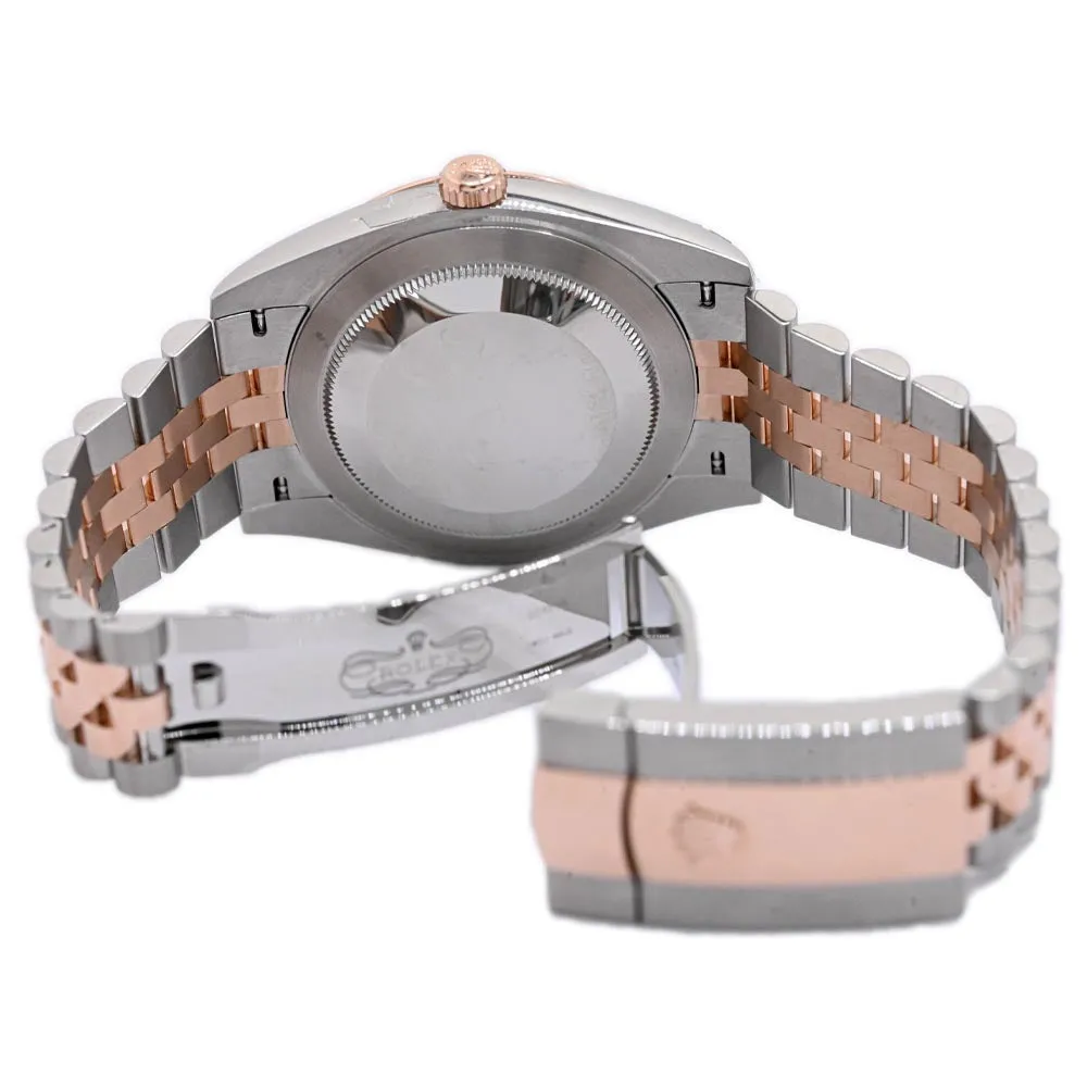 Rolex Men's Datejust Two Tone Rose Gold and Stainless Steel 41mm Chocolate Diamond Dial Watch Reference #: 126331