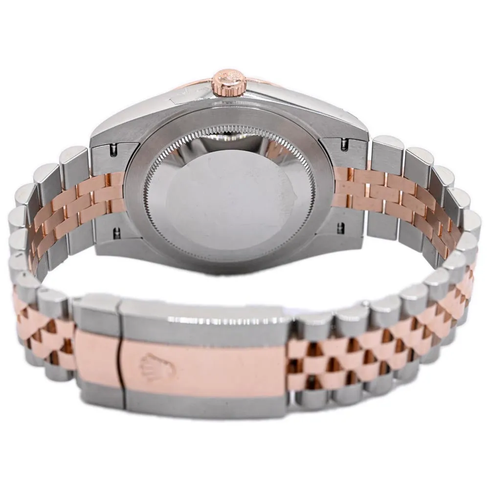 Rolex Men's Datejust Two Tone Rose Gold and Stainless Steel 41mm Chocolate Diamond Dial Watch Reference #: 126331