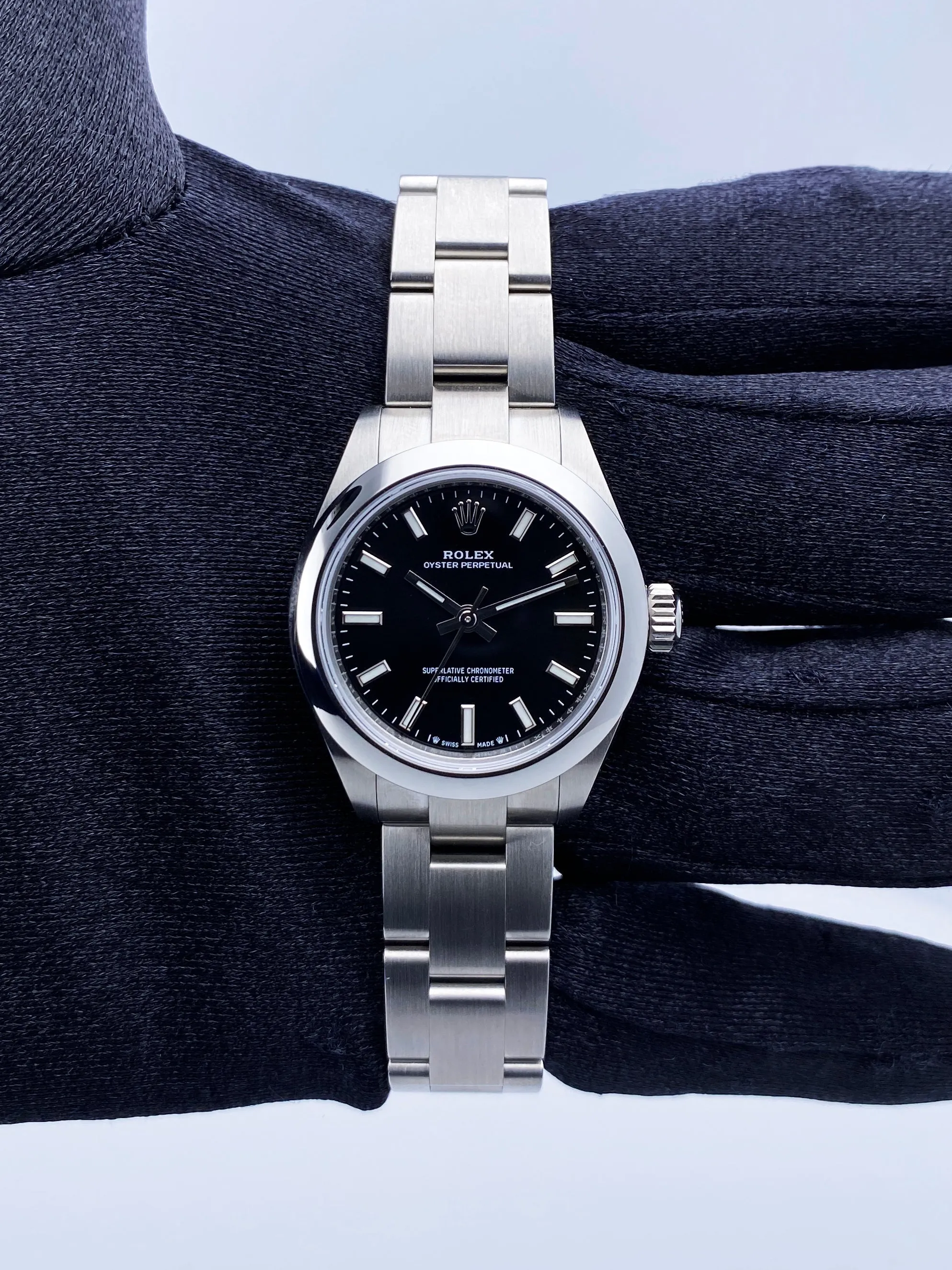 Rolex Oyster Perpetual 276200 Black Dial Ladies Watch Box Papers