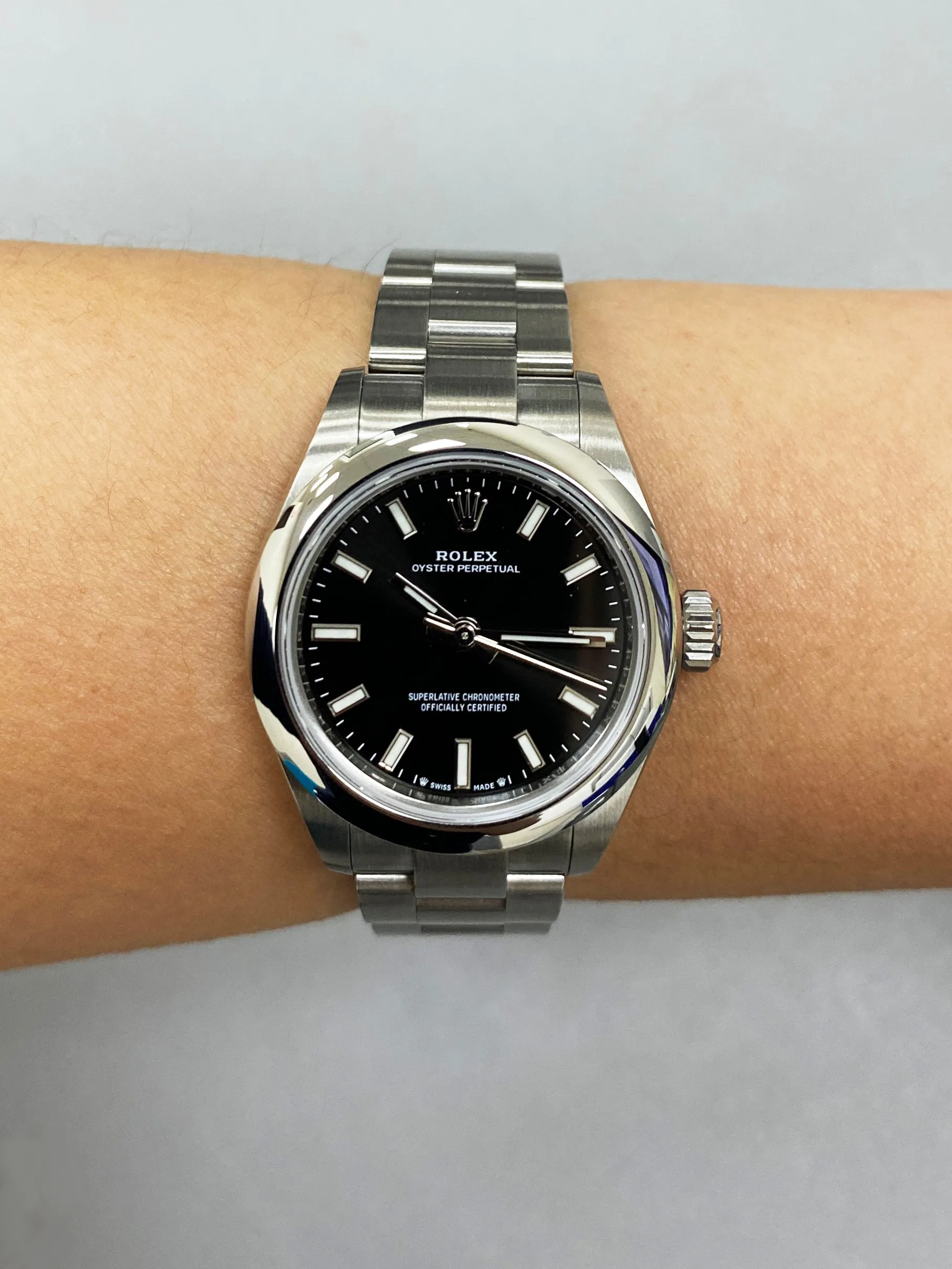 Rolex Oyster Perpetual 276200 Black Dial Ladies Watch Box Papers