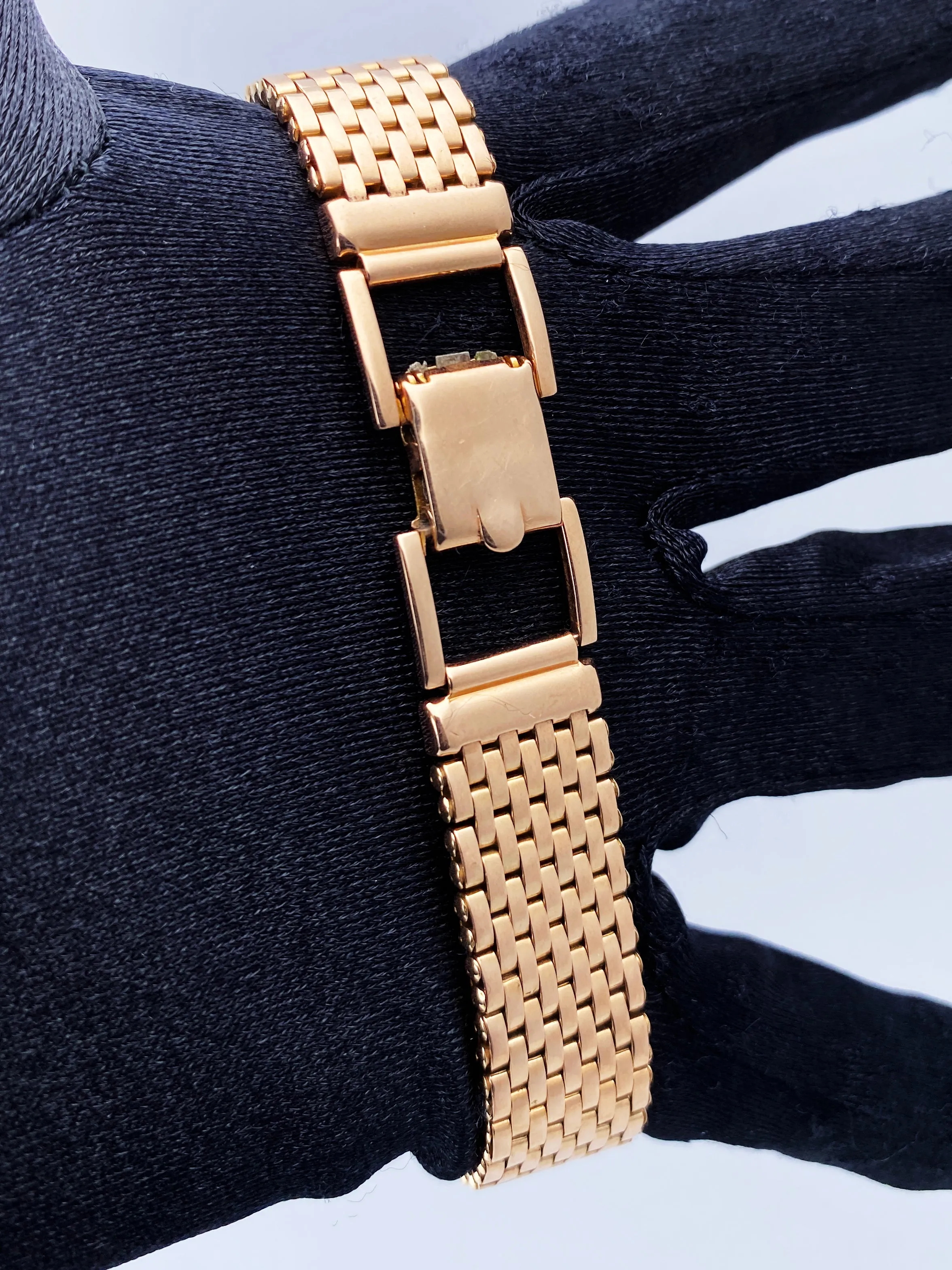Rolex Oyster Perpetual Bubble Back 3131 Rose Gold Watch
