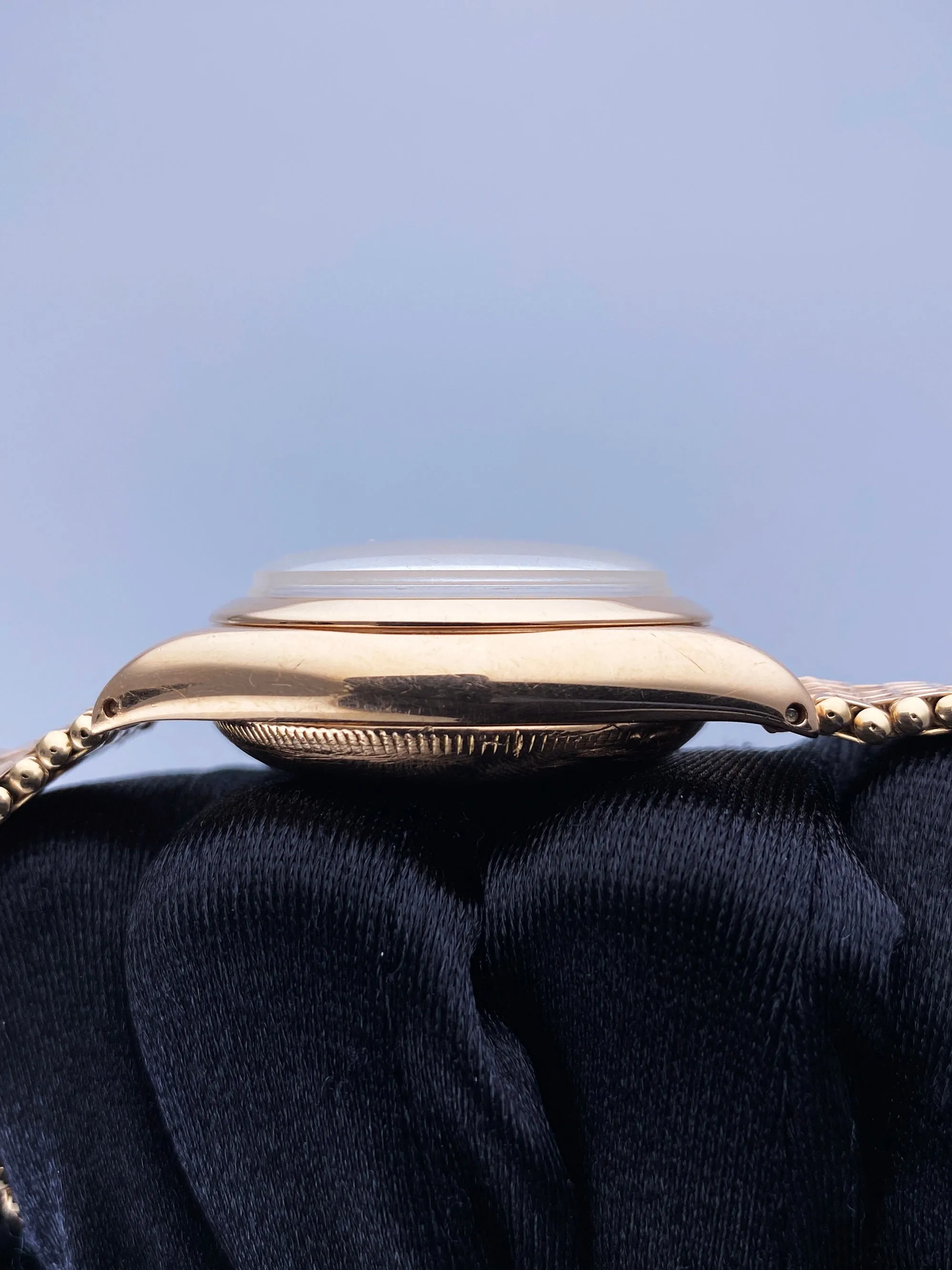 Rolex Oyster Perpetual Bubble Back 3131 Rose Gold Watch
