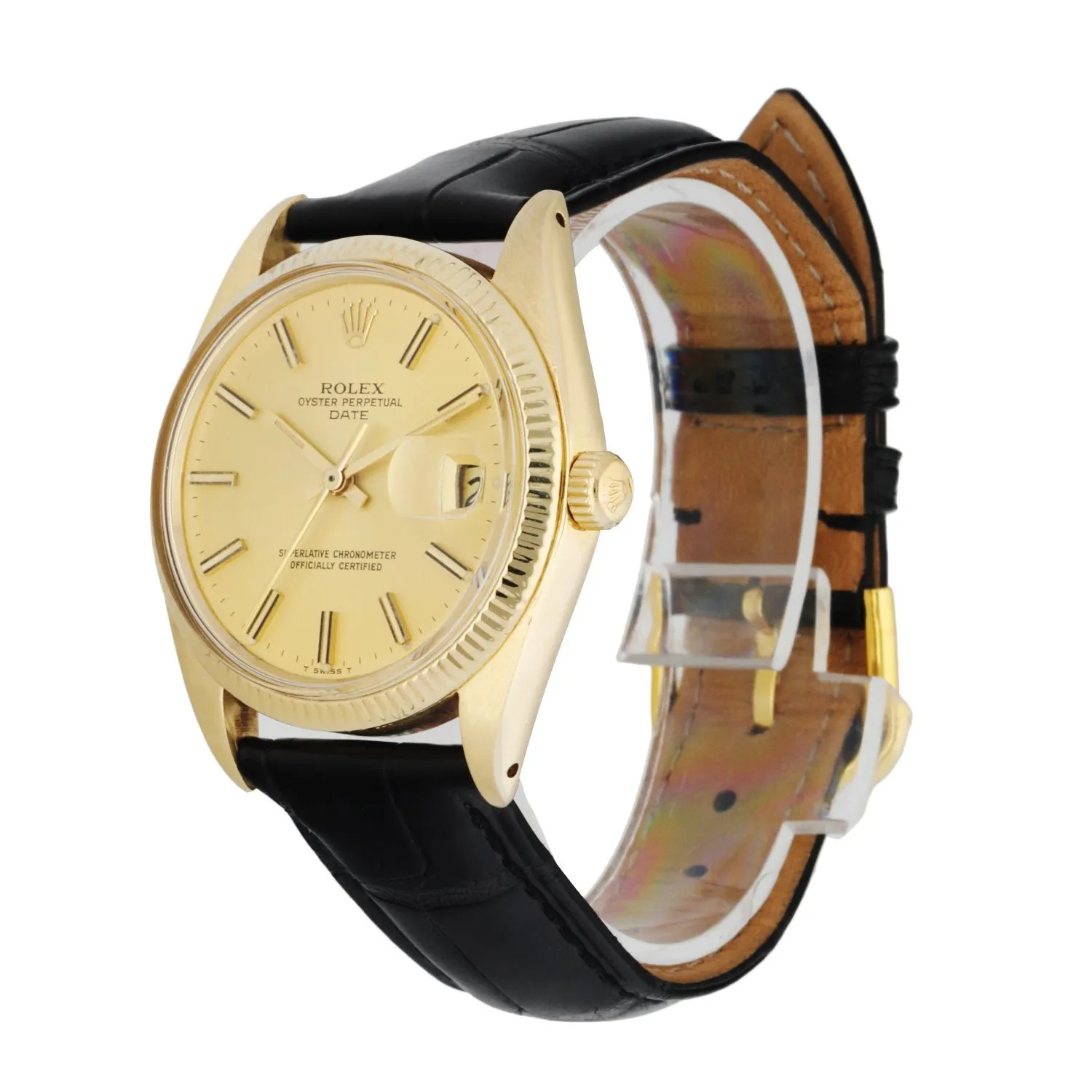 Rolex Oyster Perpetual Date 1503 18K Yellow Gold Vintage Watch