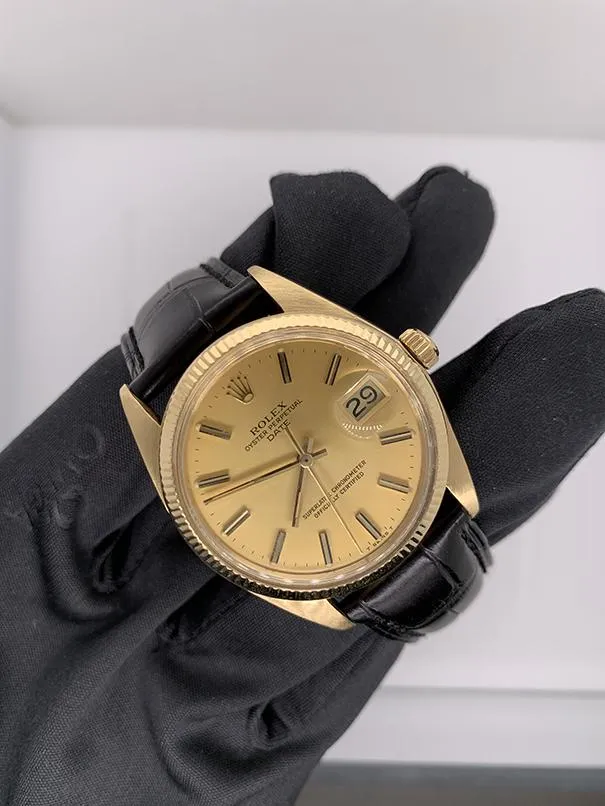Rolex Oyster Perpetual Date 1503 18K Yellow Gold Vintage Watch