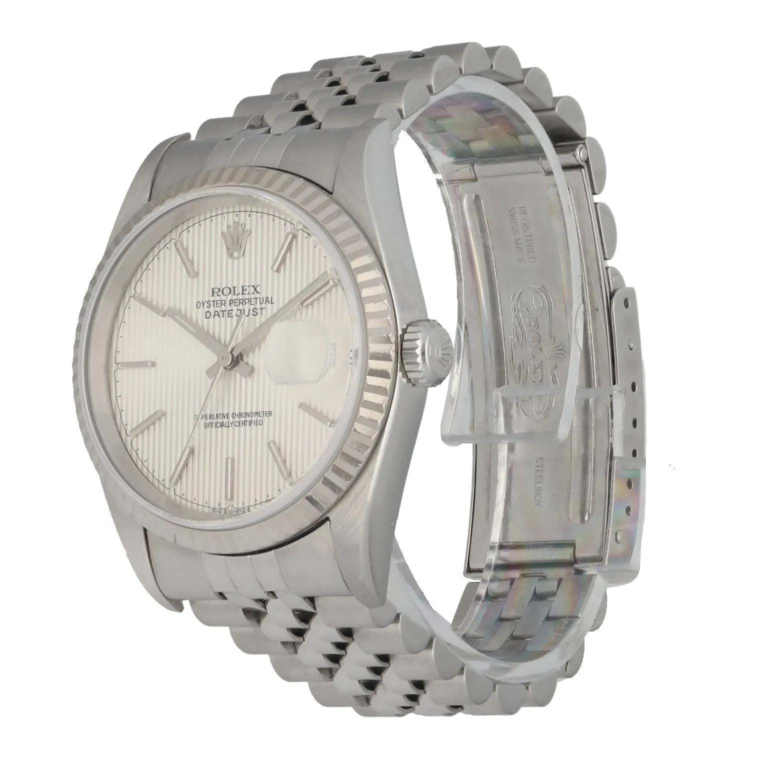 Rolex Oyster Perpetual Datejust 16234 Tapestry Dial Mens Watch