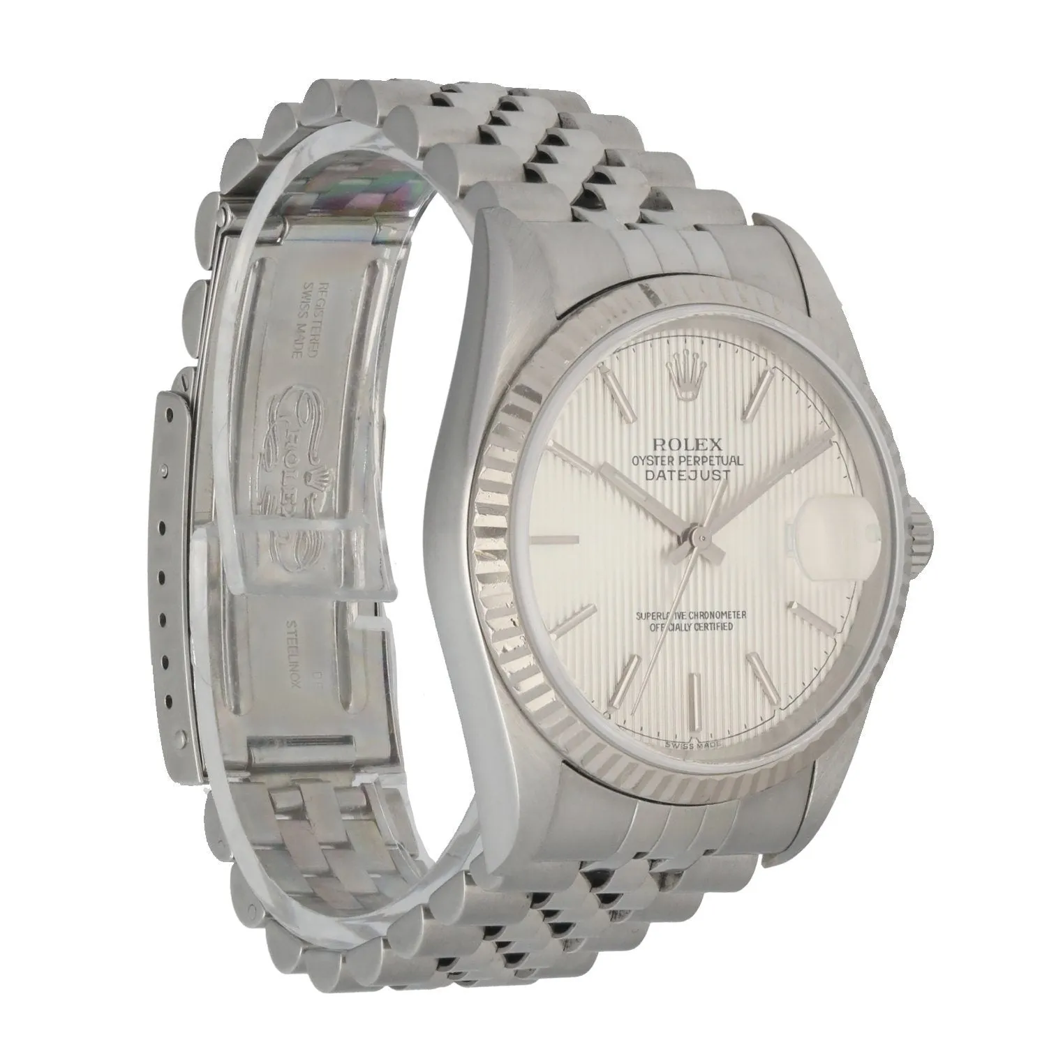 Rolex Oyster Perpetual Datejust 16234 Tapestry Dial Mens Watch