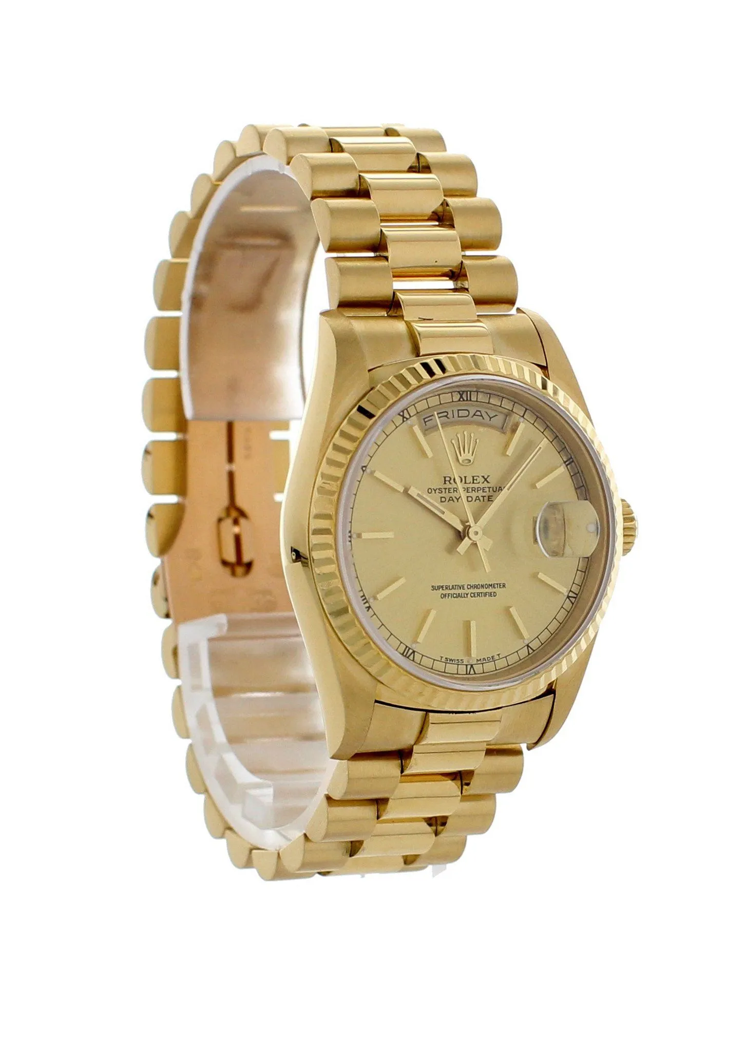 Rolex Oyster Perpetual Day-Date President 18K Yellow Gold 18238 Box Papers