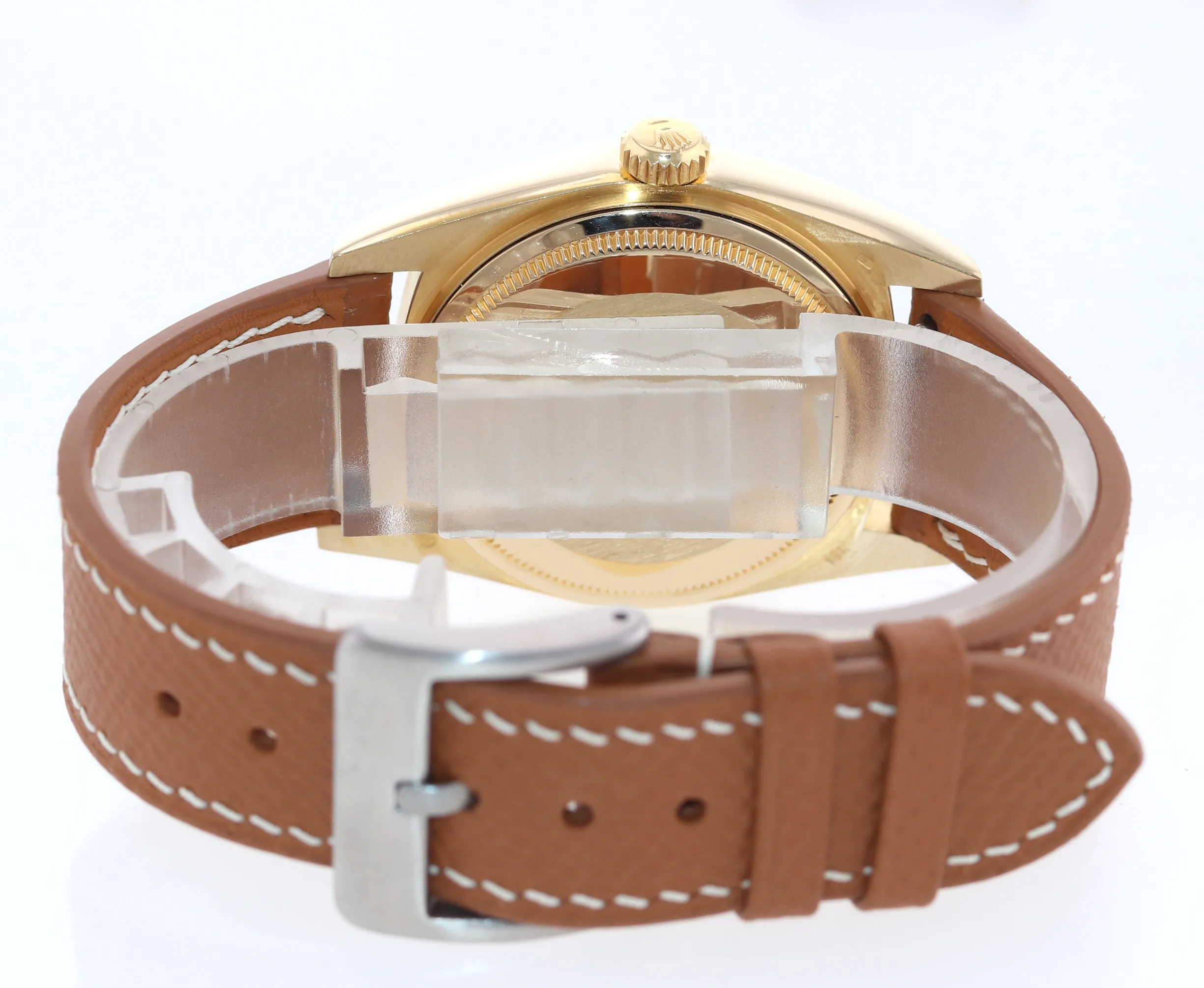 Rolex President Day Date 18038 Yellow Gold Champagne Diamond Quickset Watch