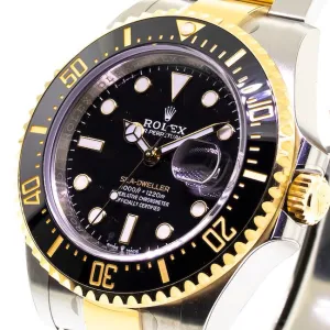 Rolex Sea-Dweller 43mm Yellow Gold & Steel Black Dial & Black Bezel 126603