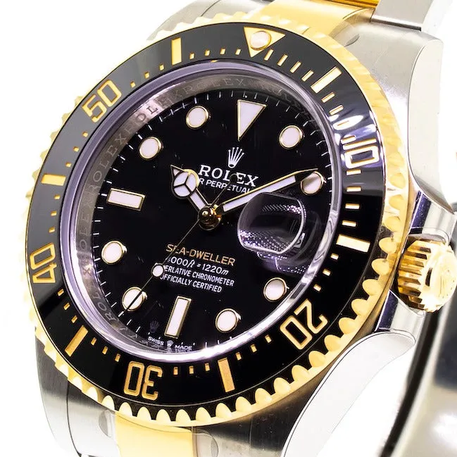 Rolex Sea-Dweller 43mm Yellow Gold & Steel Black Dial & Black Bezel 126603