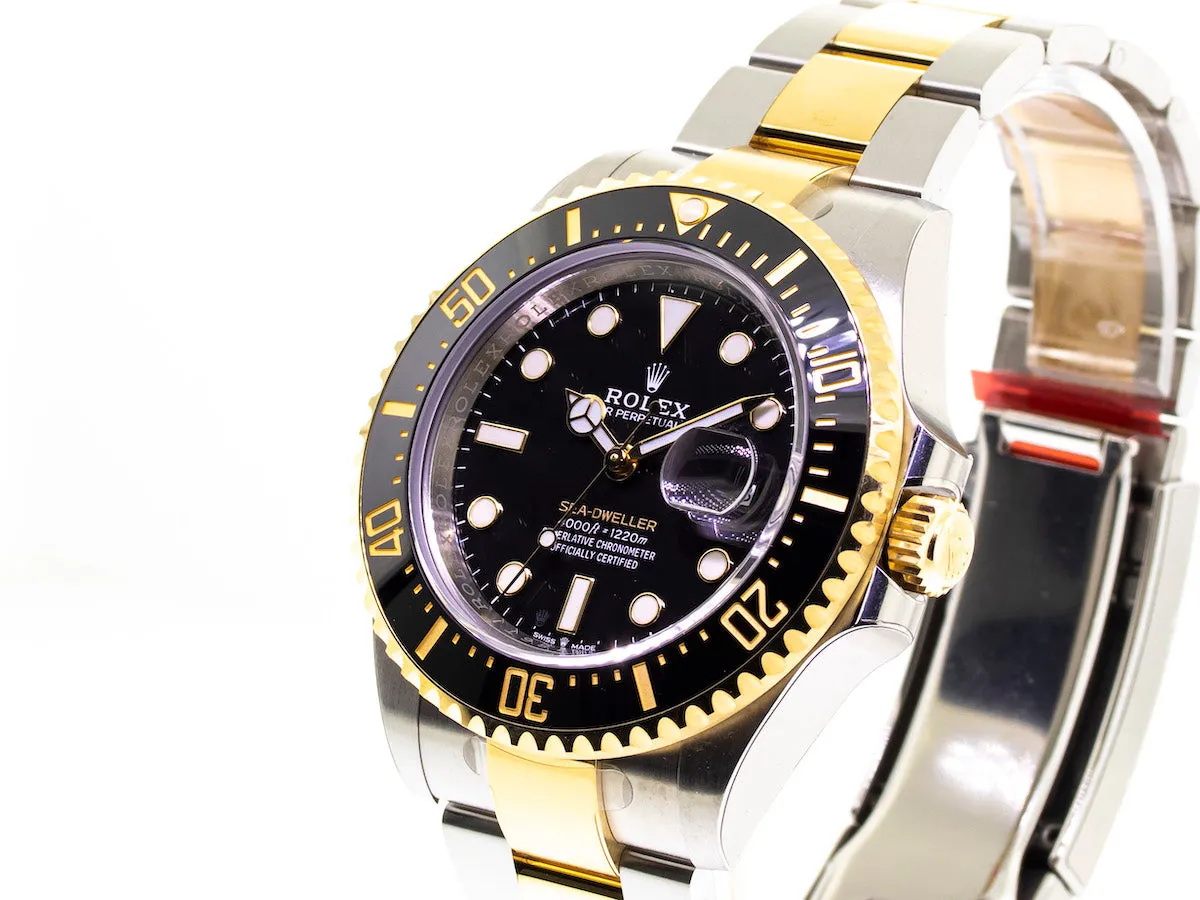 Rolex Sea-Dweller 43mm Yellow Gold & Steel Black Dial & Black Bezel 126603