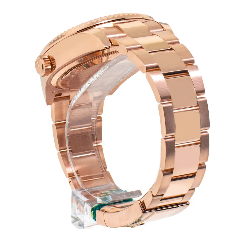 Rolex Sky-Dweller 42mm Everose Gold Dark Rhodium Index Dial Fluted Bezel 326935DKR