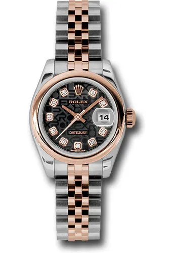 Rolex Steel and 18k RG Datejust -26mm #179161 bkjdj Rolex Oyster Perpetual Lady Datejust Watches