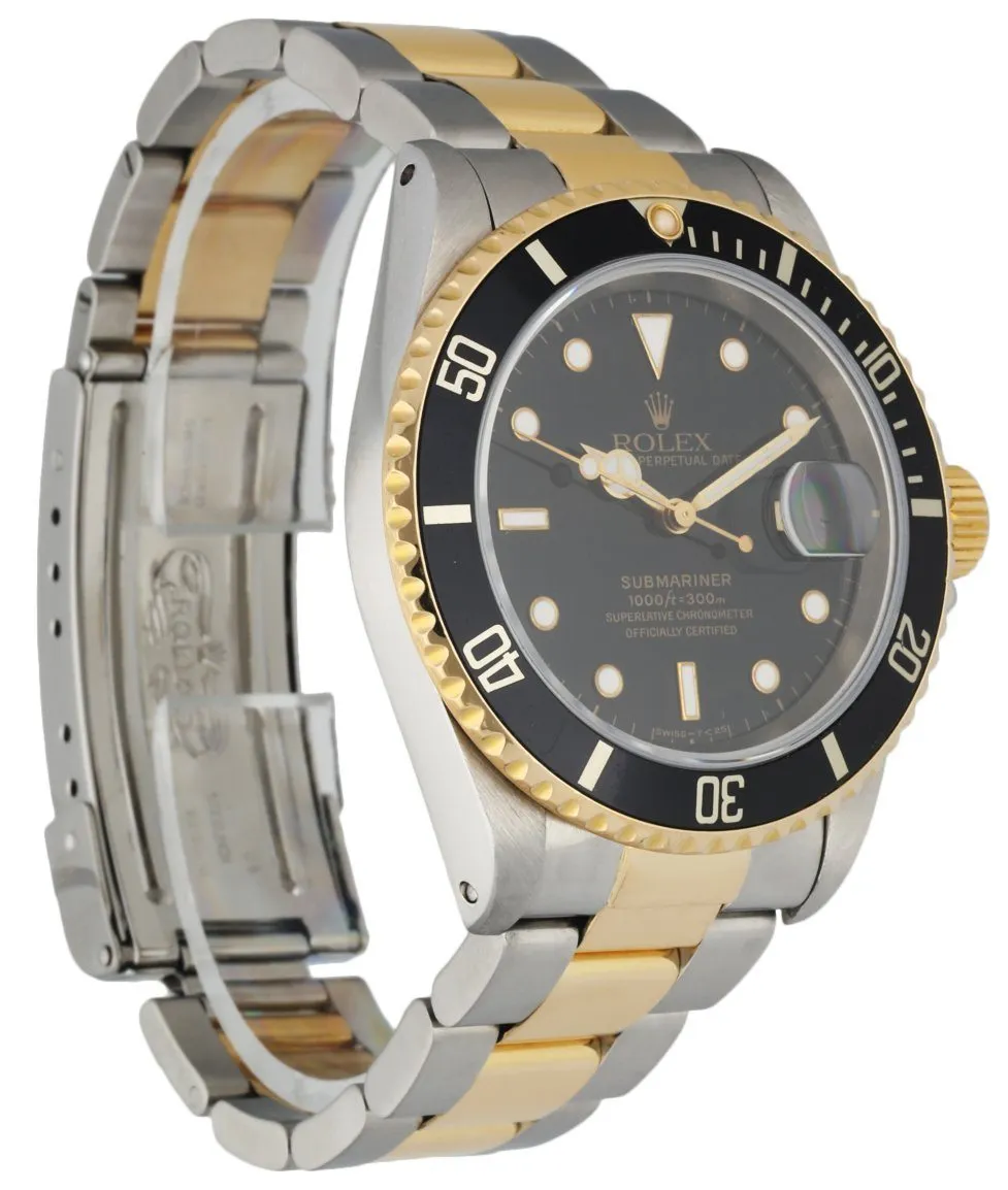 Rolex Submariner Date 16613 18k Yellow Gold Men's Watch