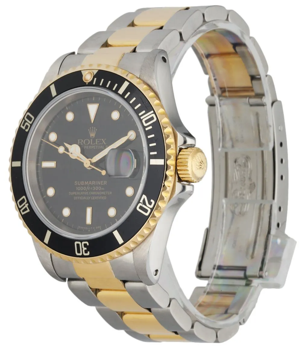 Rolex Submariner Date 16613 18k Yellow Gold Men's Watch