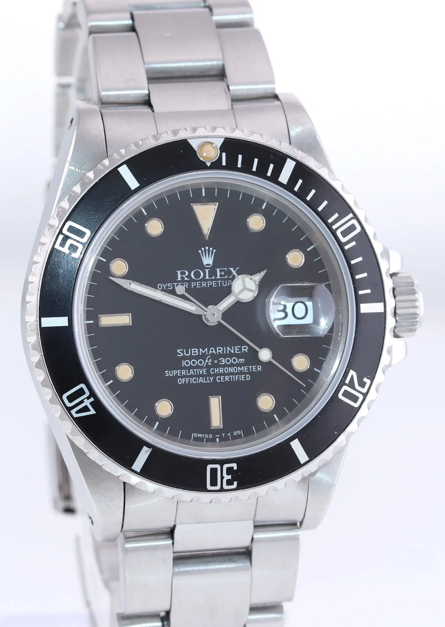 Rolex Submariner Date 168000 Steel Black 40mm Dive Watch Box