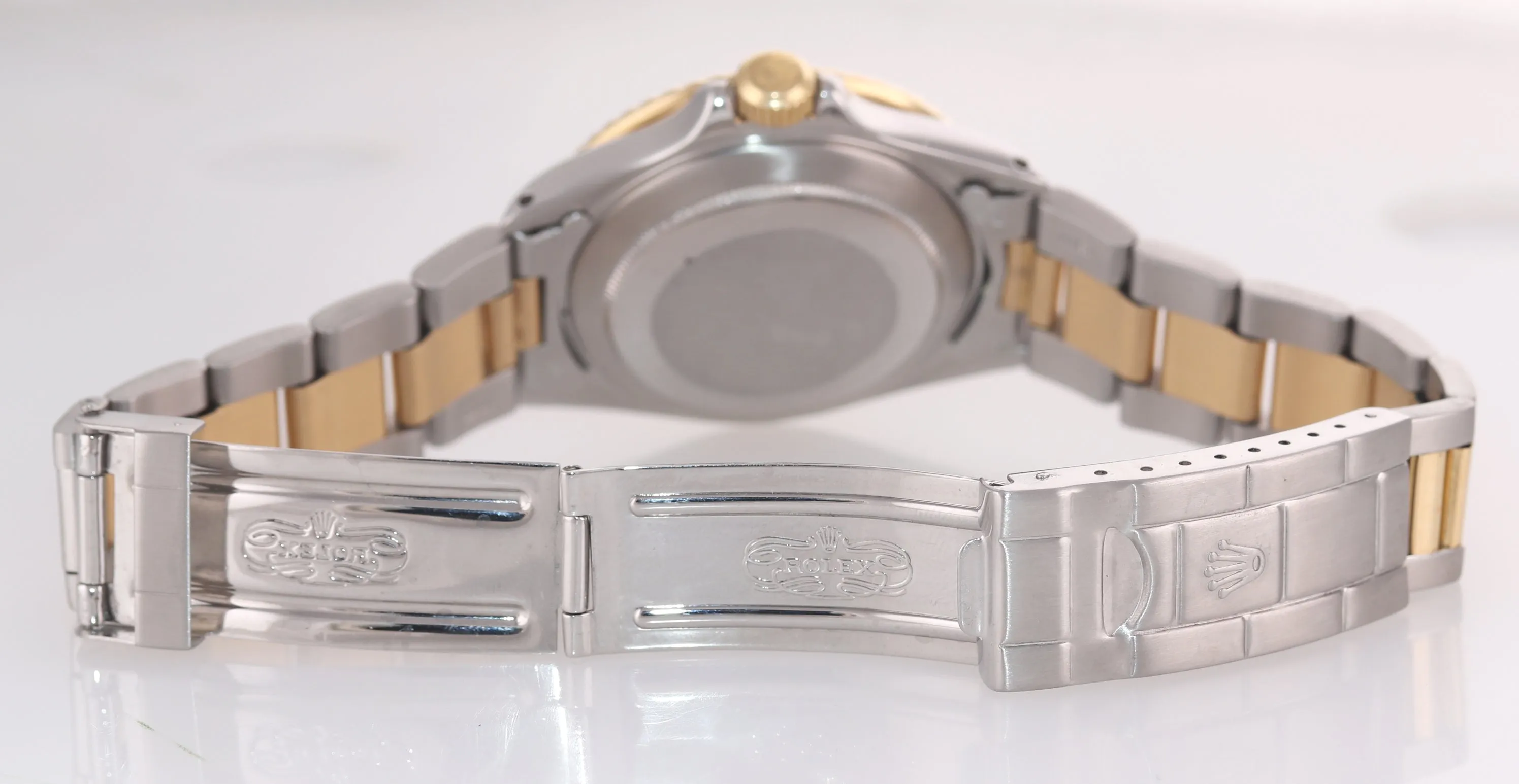 Rolex Submariner Date 16803 Yellow Gold Steel Two Tone Blue Watch Box