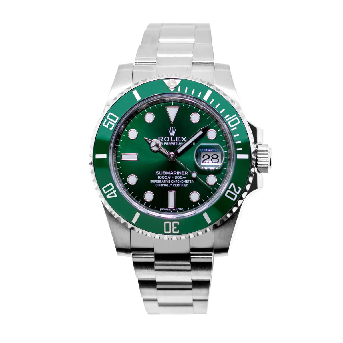 Rolex Submariner Date "The Hulk" 40mm Stainless Steel Green Dial & Green Bezel 116610LV