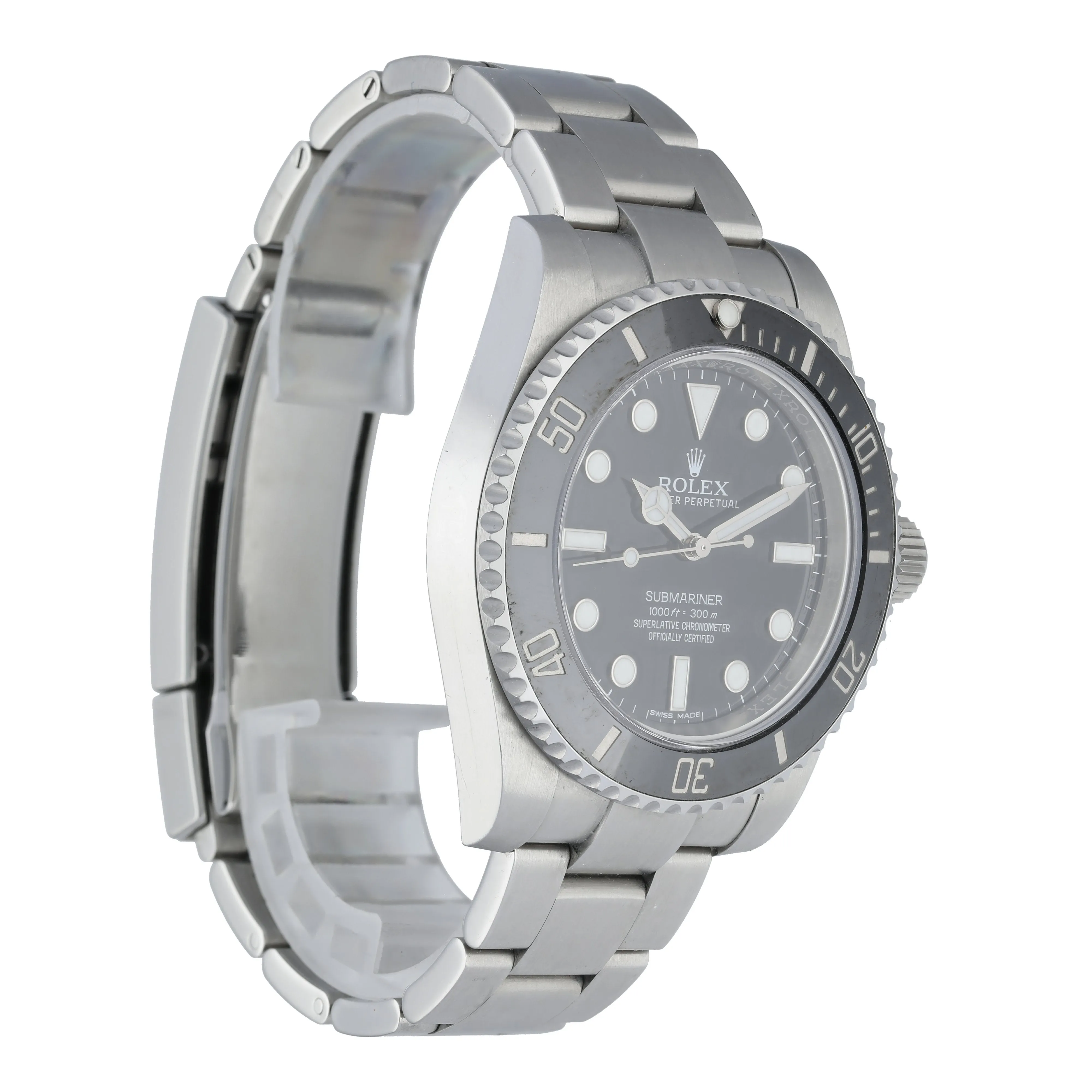 Rolex Submariner No Date 114060 Ceramic Bezel Mens Watch