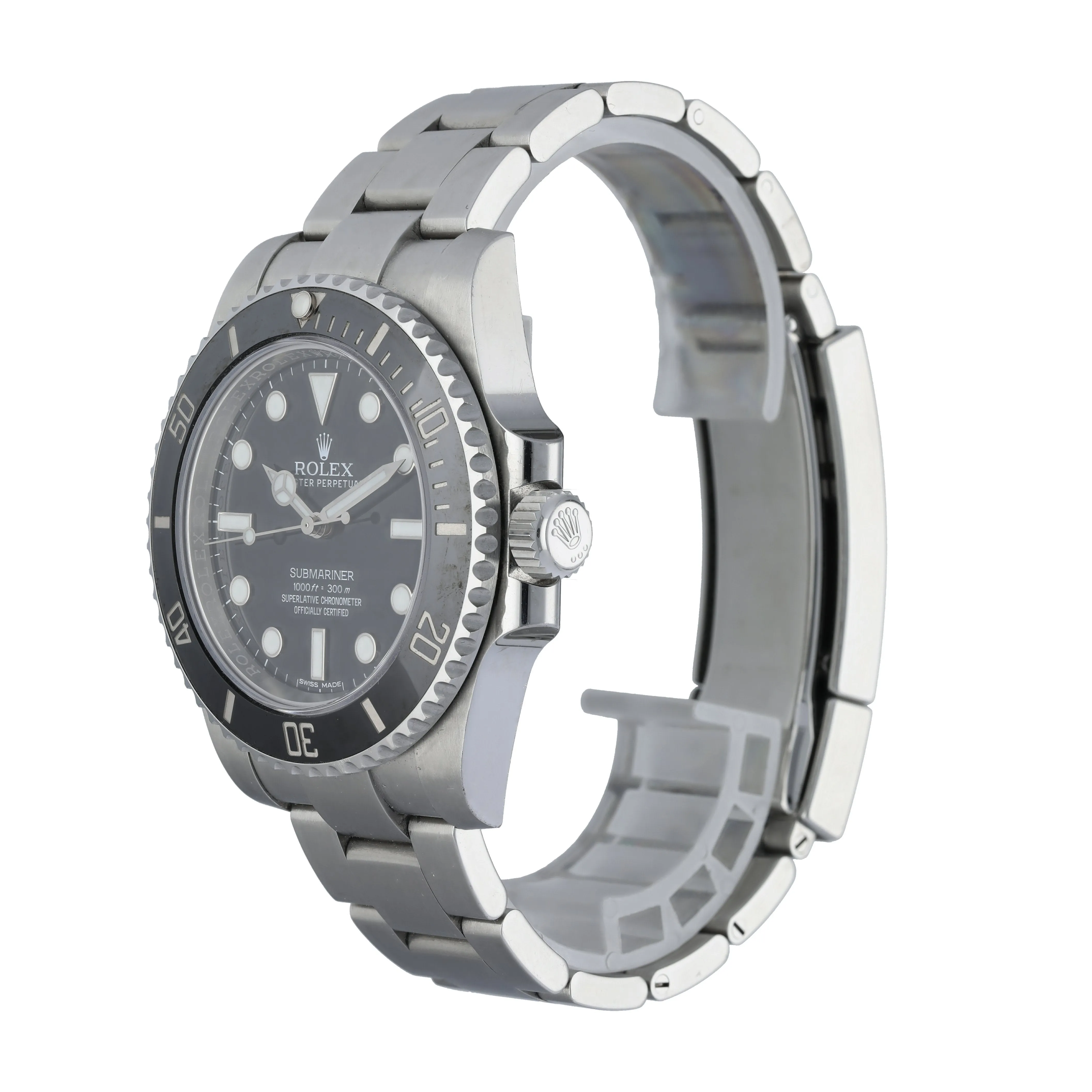 Rolex Submariner No Date 114060 Ceramic Bezel Mens Watch