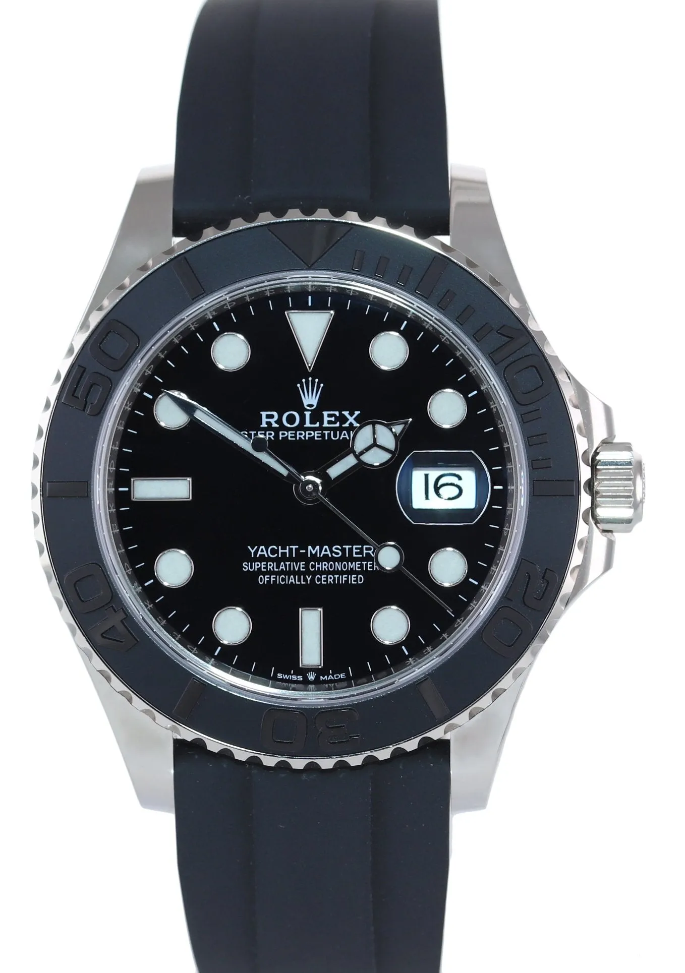 Rolex Yacht-Master 226659 18k White Gold 42mm Oysterflex Rubber Watch Box