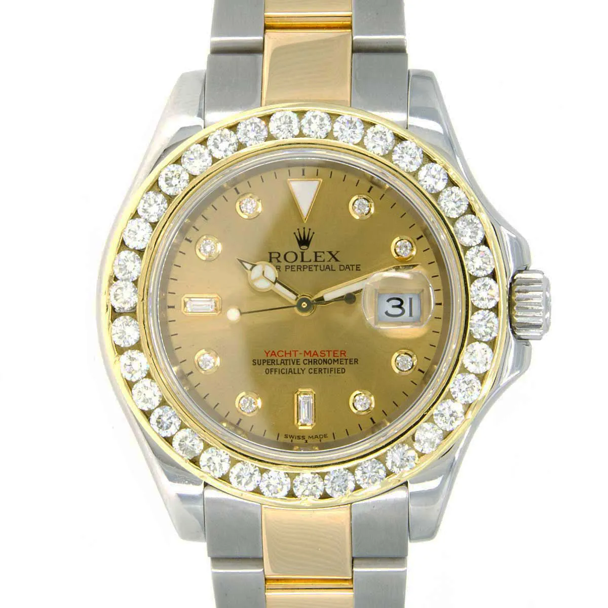 Rolex Yacht-Master SS/18K with Diamond Dial & Bezel