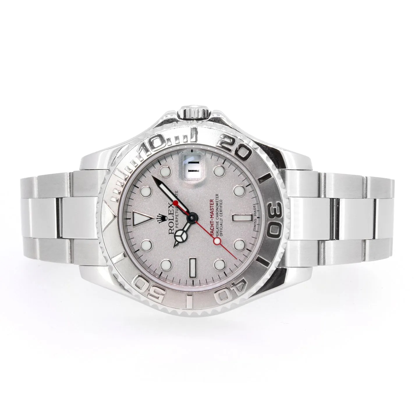 Rolex Yacht-Master, Stainless Steel, Platinum Bezel, 35mm