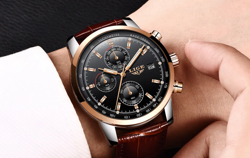 Rosewood Chronograph Water Resistant Watch