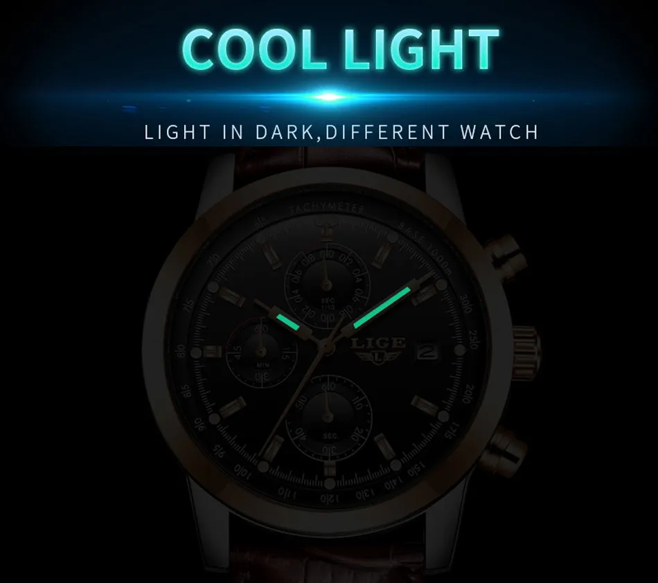Rosewood Chronograph Water Resistant Watch