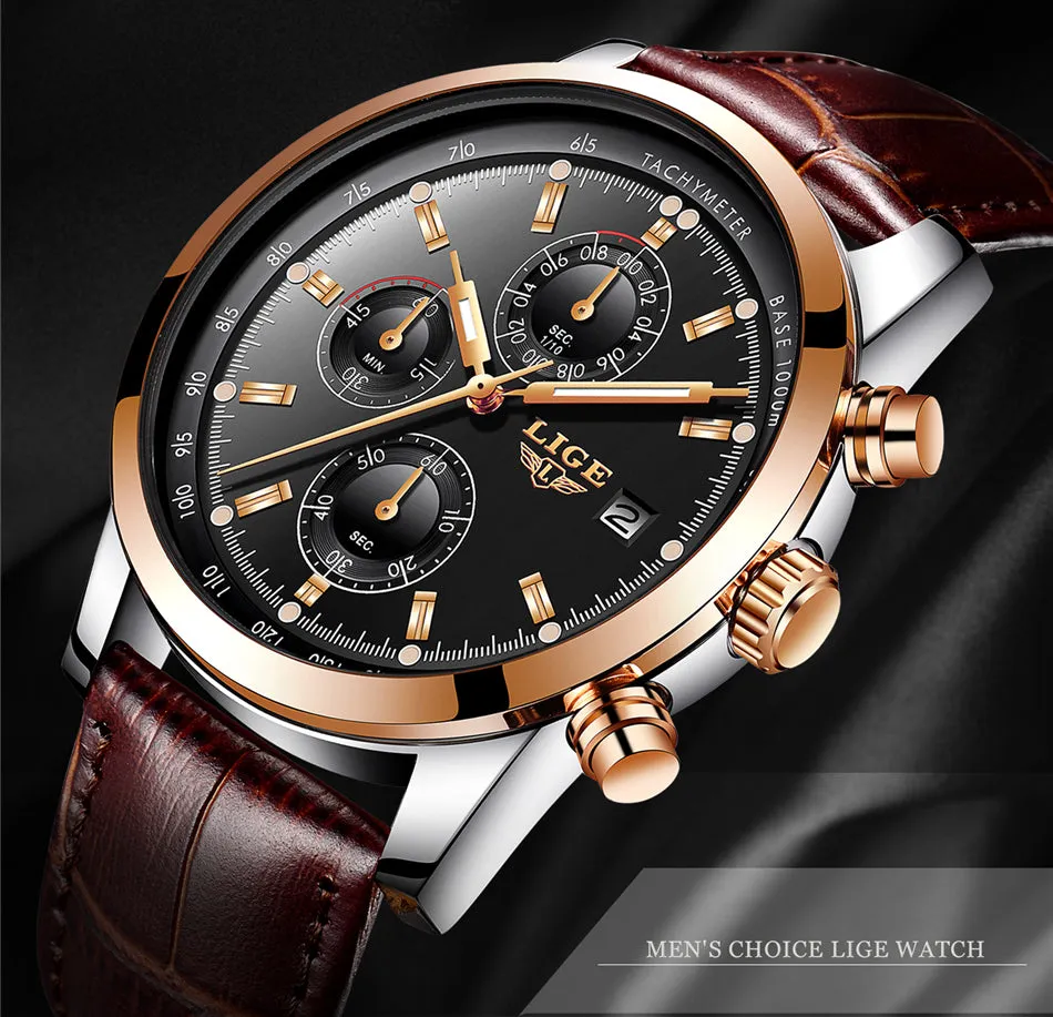 Rosewood Chronograph Water Resistant Watch