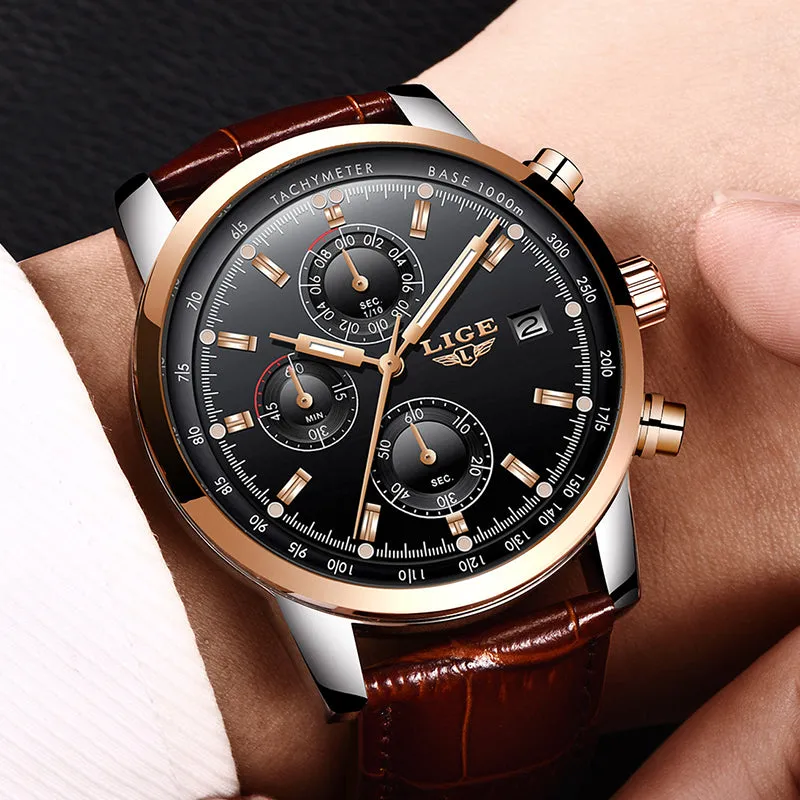 Rosewood Chronograph Water Resistant Watch