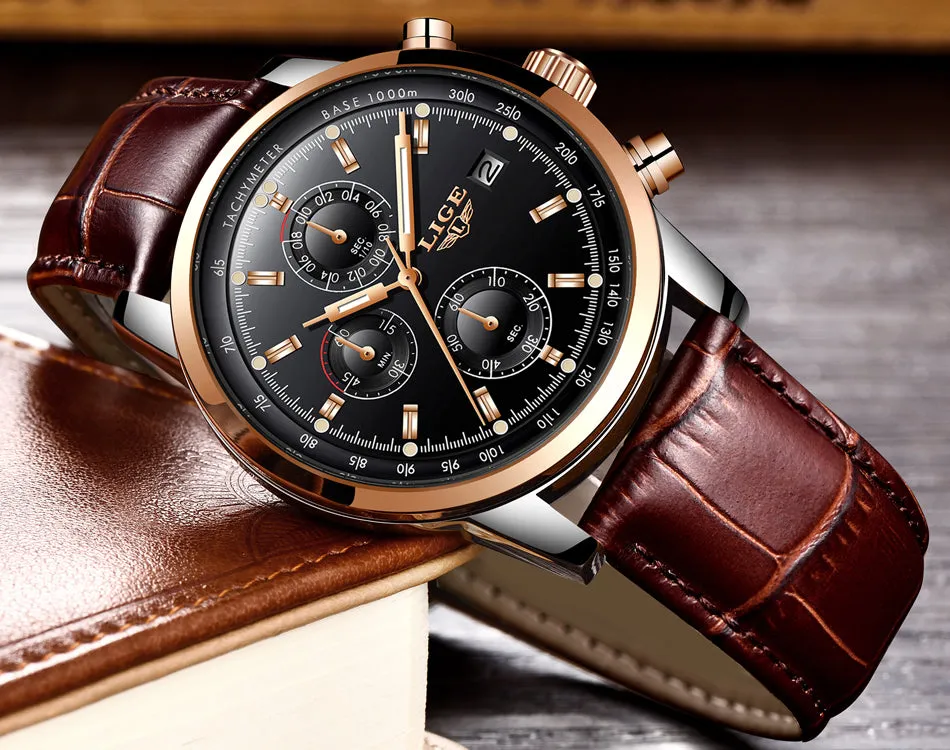 Rosewood Chronograph Water Resistant Watch