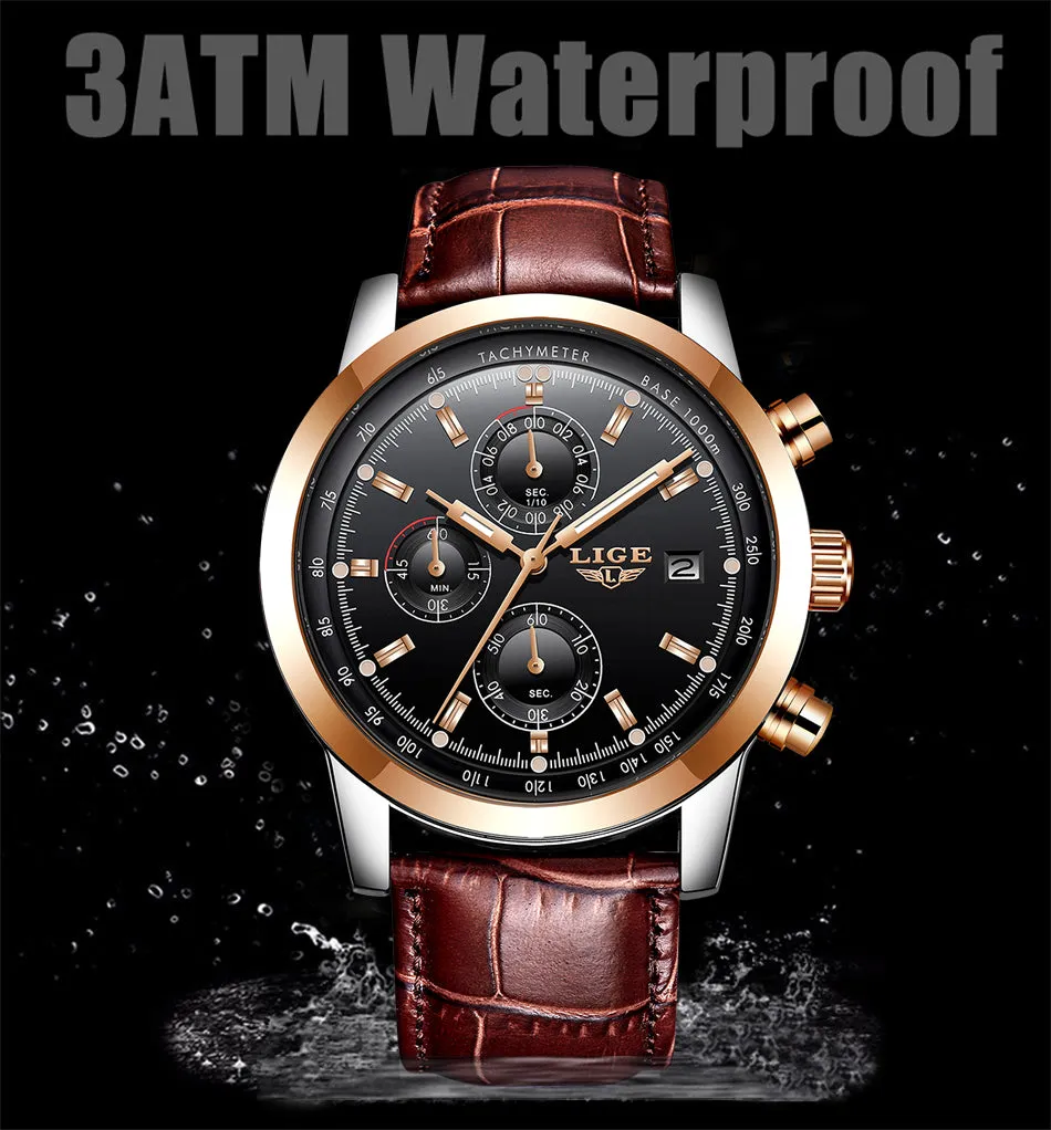 Rosewood Chronograph Water Resistant Watch