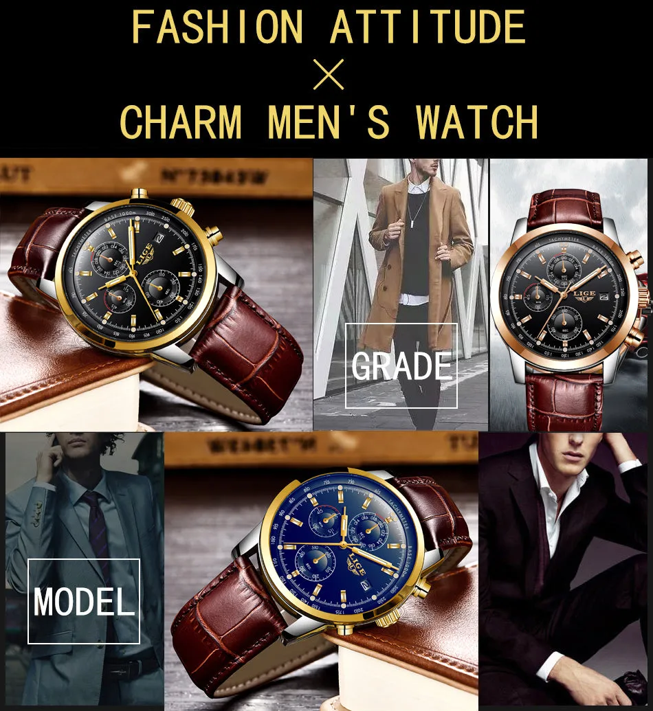 Rosewood Chronograph Water Resistant Watch