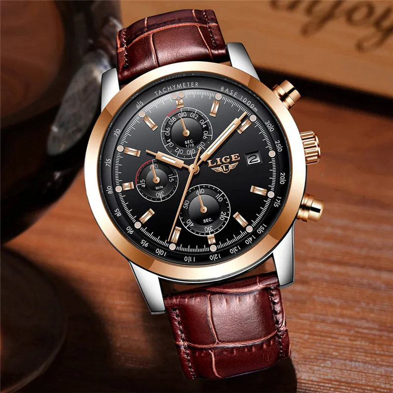 Rosewood Chronograph Water Resistant Watch